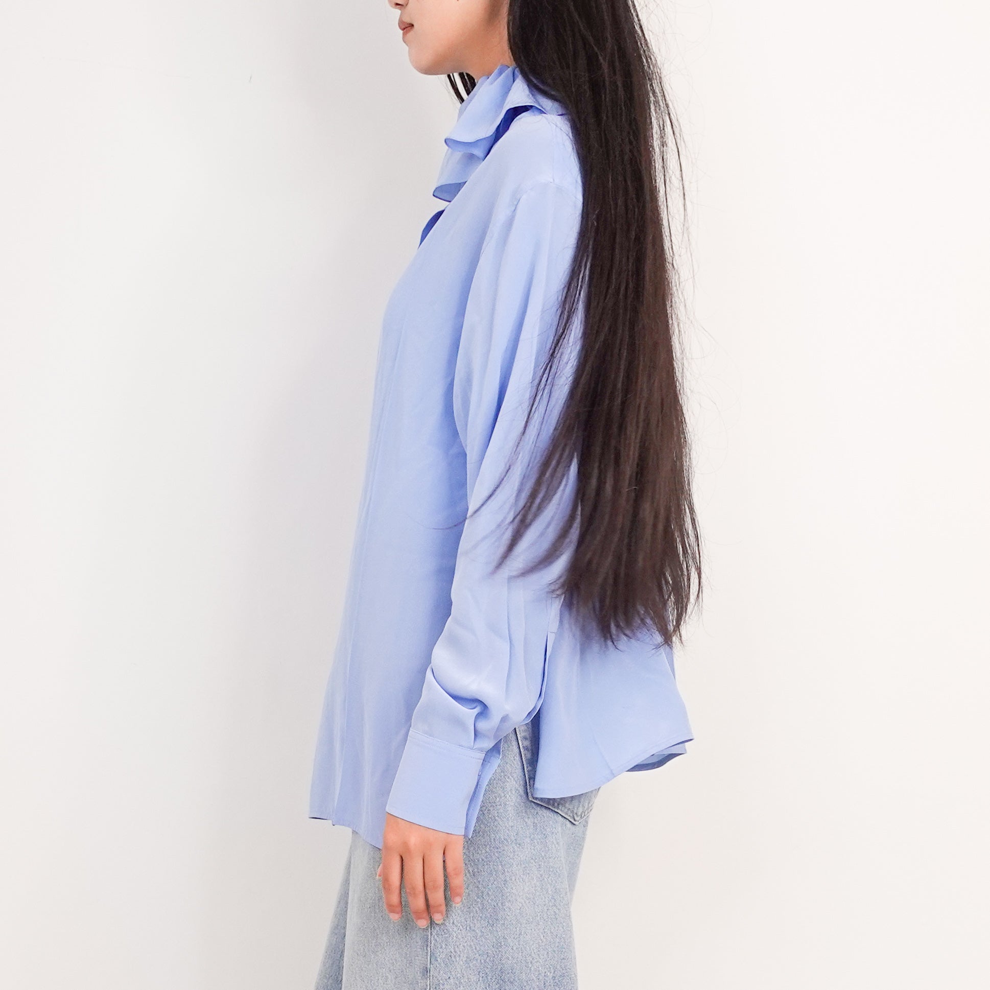 Blue silk blouse RRP £350