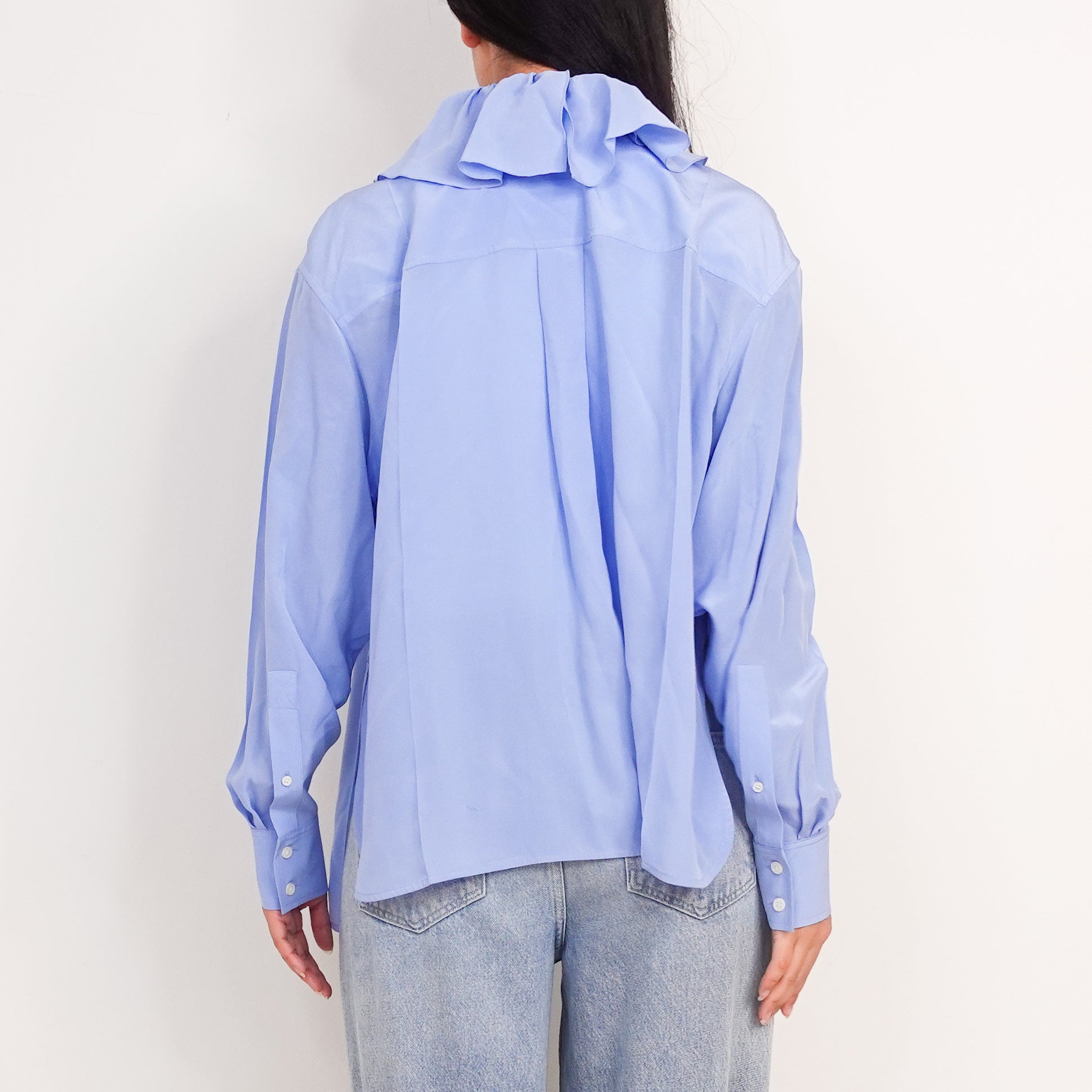 Blue silk blouse RRP £350