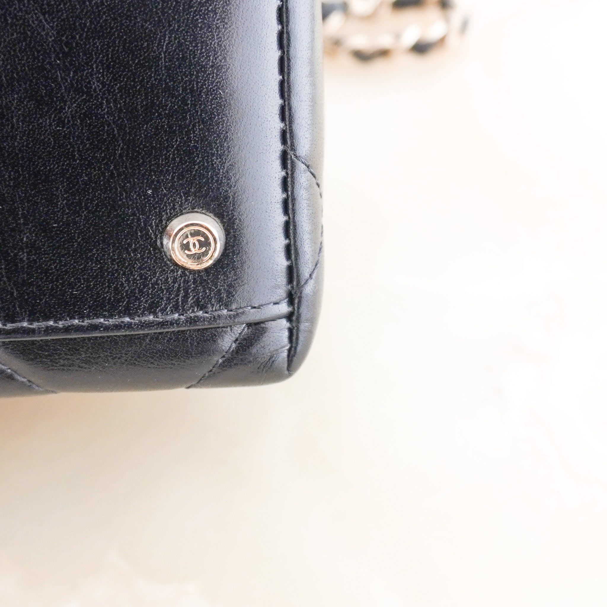 Chanel Shiny Calfskin Quilted Top Handle Box Bag | Authentic Preloved - Reloved Again