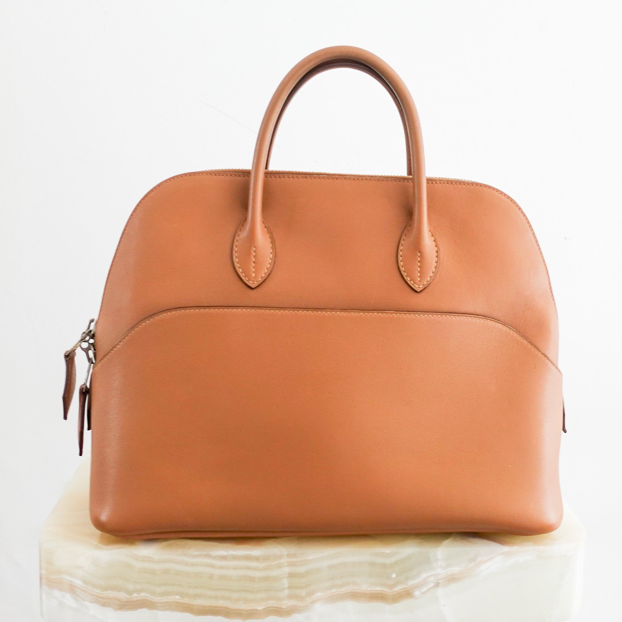 Hermès Bolide 31 Rigid 1923 Bag –Veau Swift Leather and Silver Hardware
