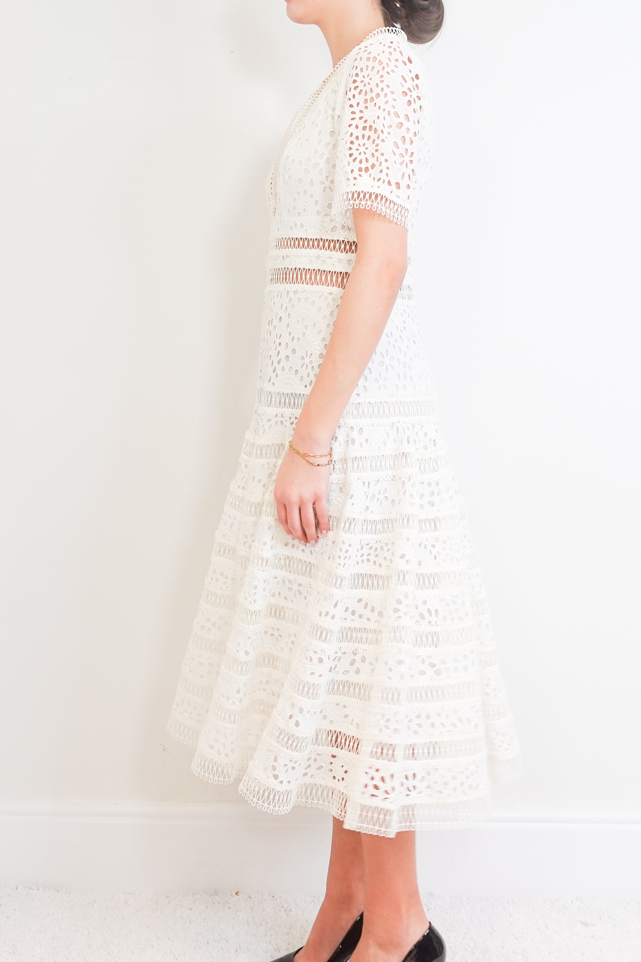 white broderie anglais dress RRP £1200