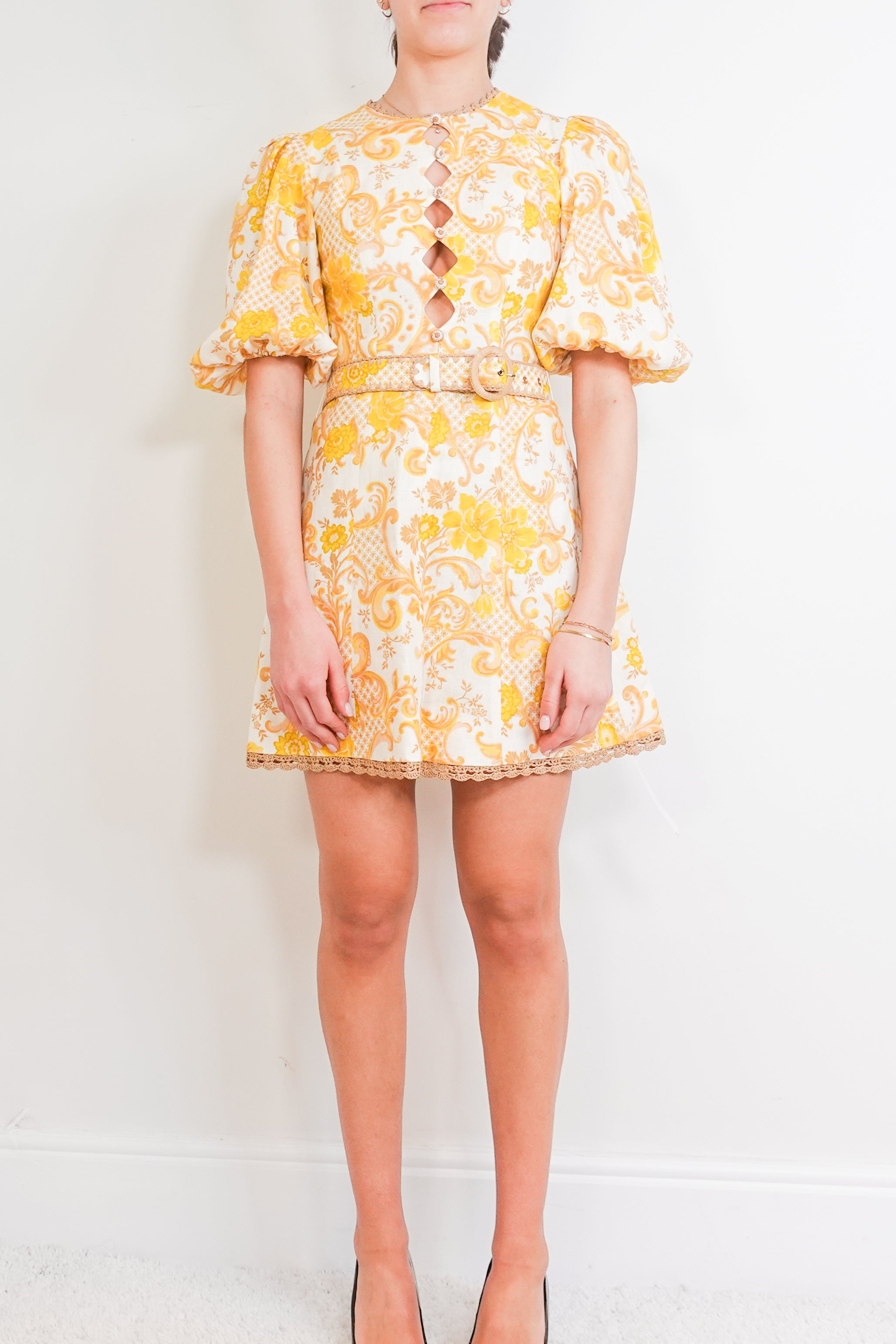 Yellow floral dress RRP £1200