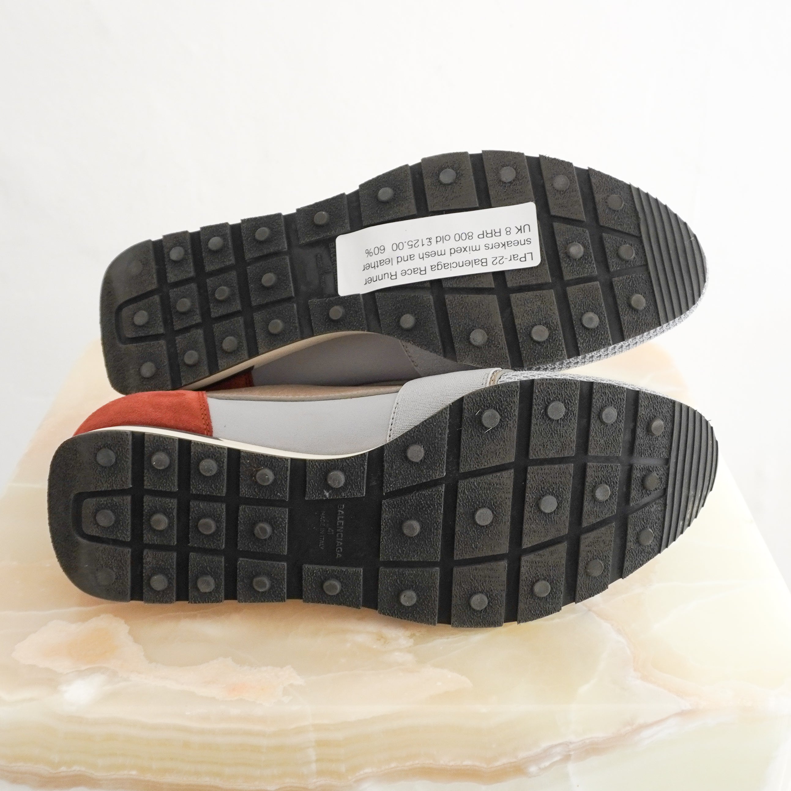 Balenciaga Race Runner Sneakers in Gris and Bois de Rose (RRP £800) | Authentic Preloved