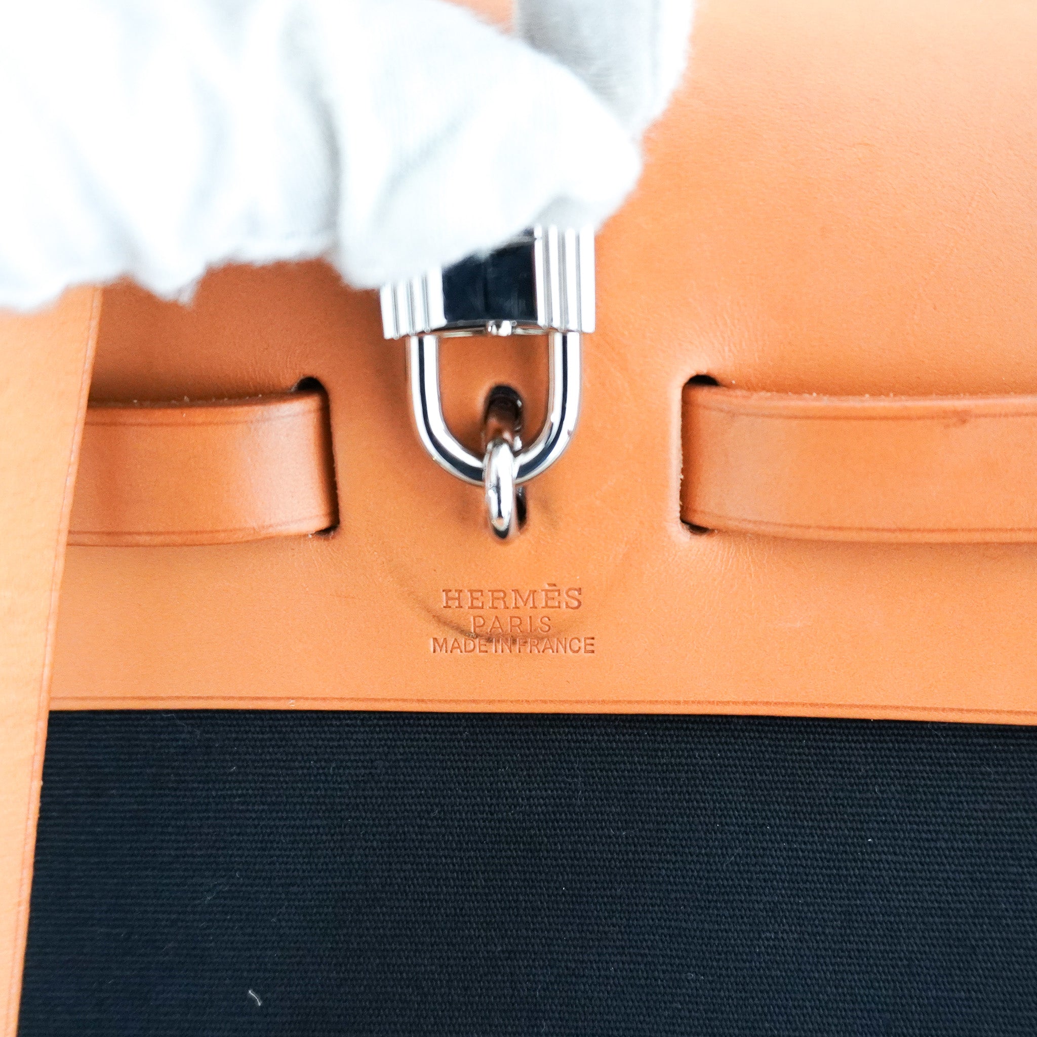 Hermès Noir 30 Canvas 2 Way Herbag RRP £2300 | Authentic Preloved - Reloved Again