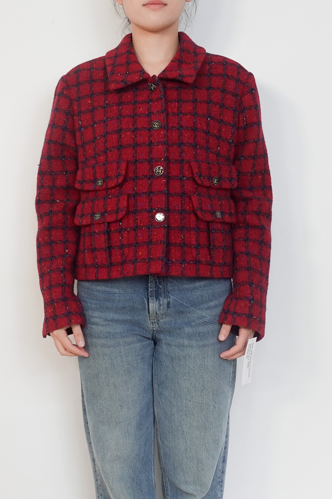 Chanel Red Boucle Jacket RRP £2300 | Authentic Preloved - Reloved Again