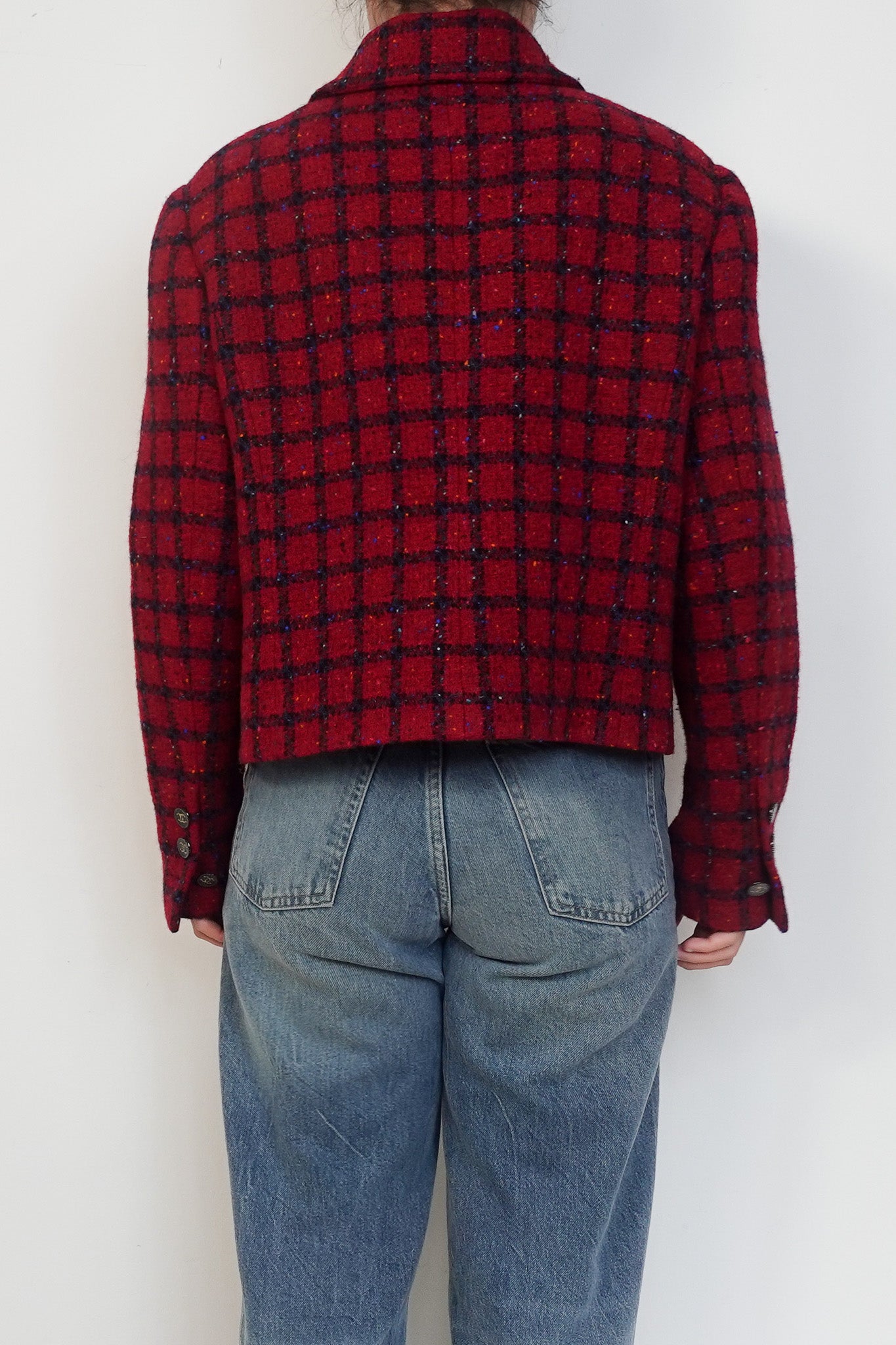 Chanel Red Boucle Jacket RRP £2300 | Authentic Preloved - Reloved Again