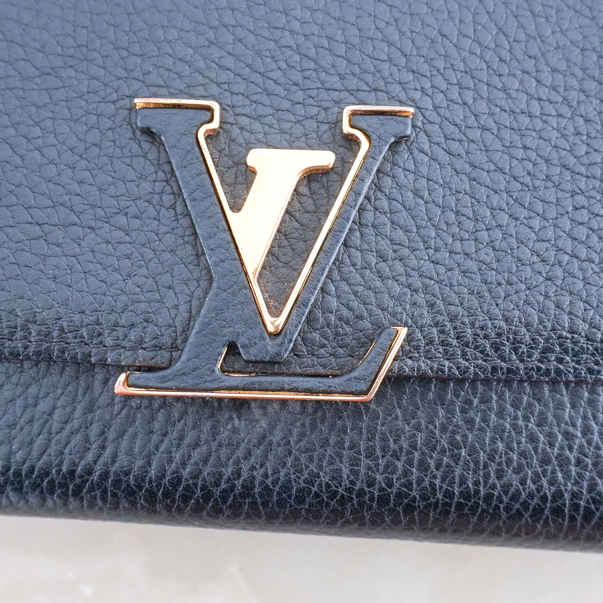 Louis Vuitton Capucines Wallet in Black RRP £1010 | Authentic Preloved - Reloved Again