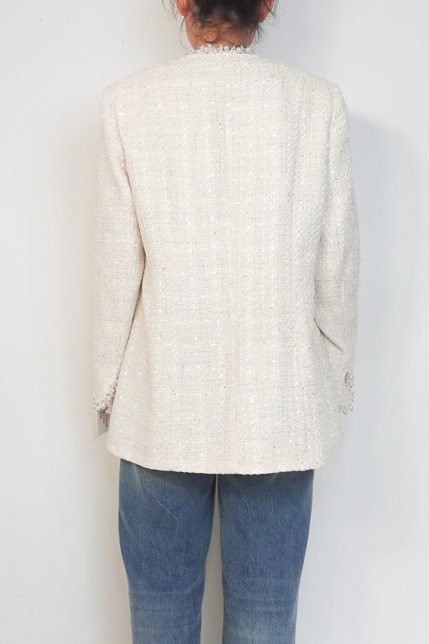 NEW Marina Rinaldi Cream Boucle Jacket RRP £1000 | Authentic Preloved