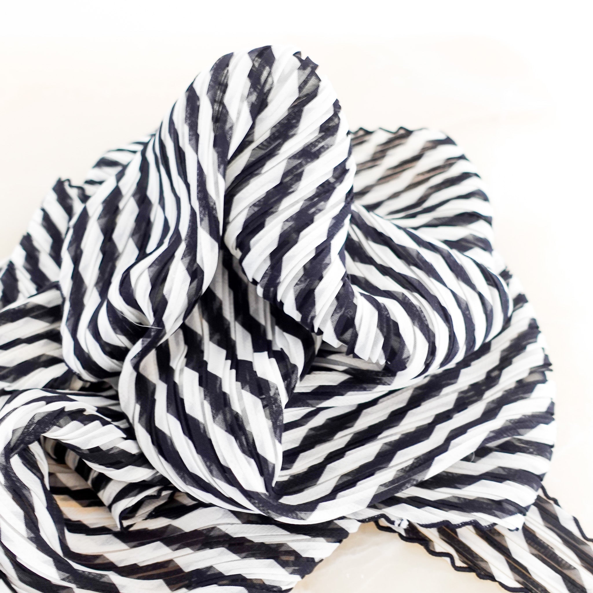 Pleats Please Striped Scarf RRP £165