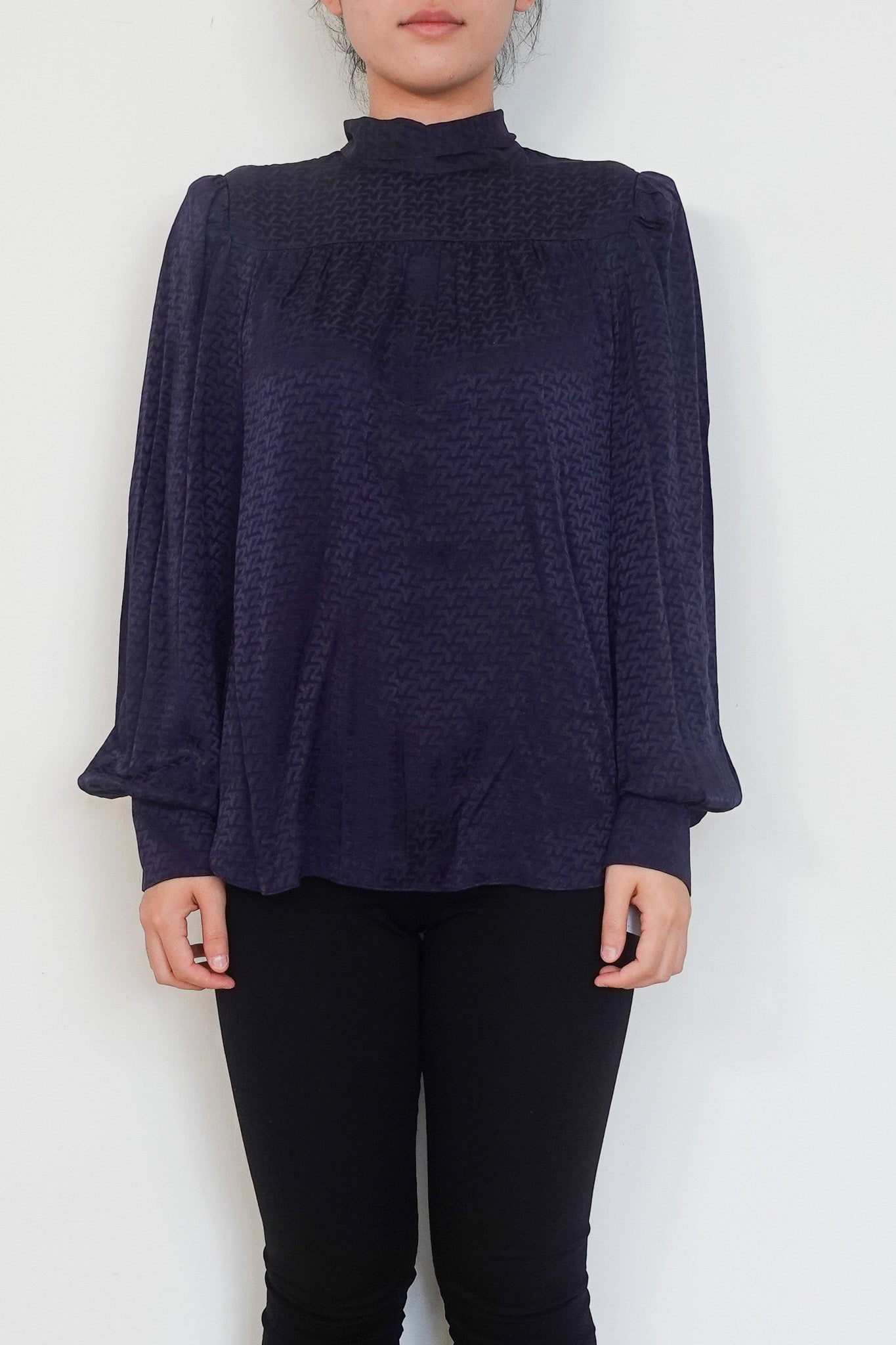 Zadig & Voltaire Navy Silk Blouse RRP £215 | Authentic Preloved