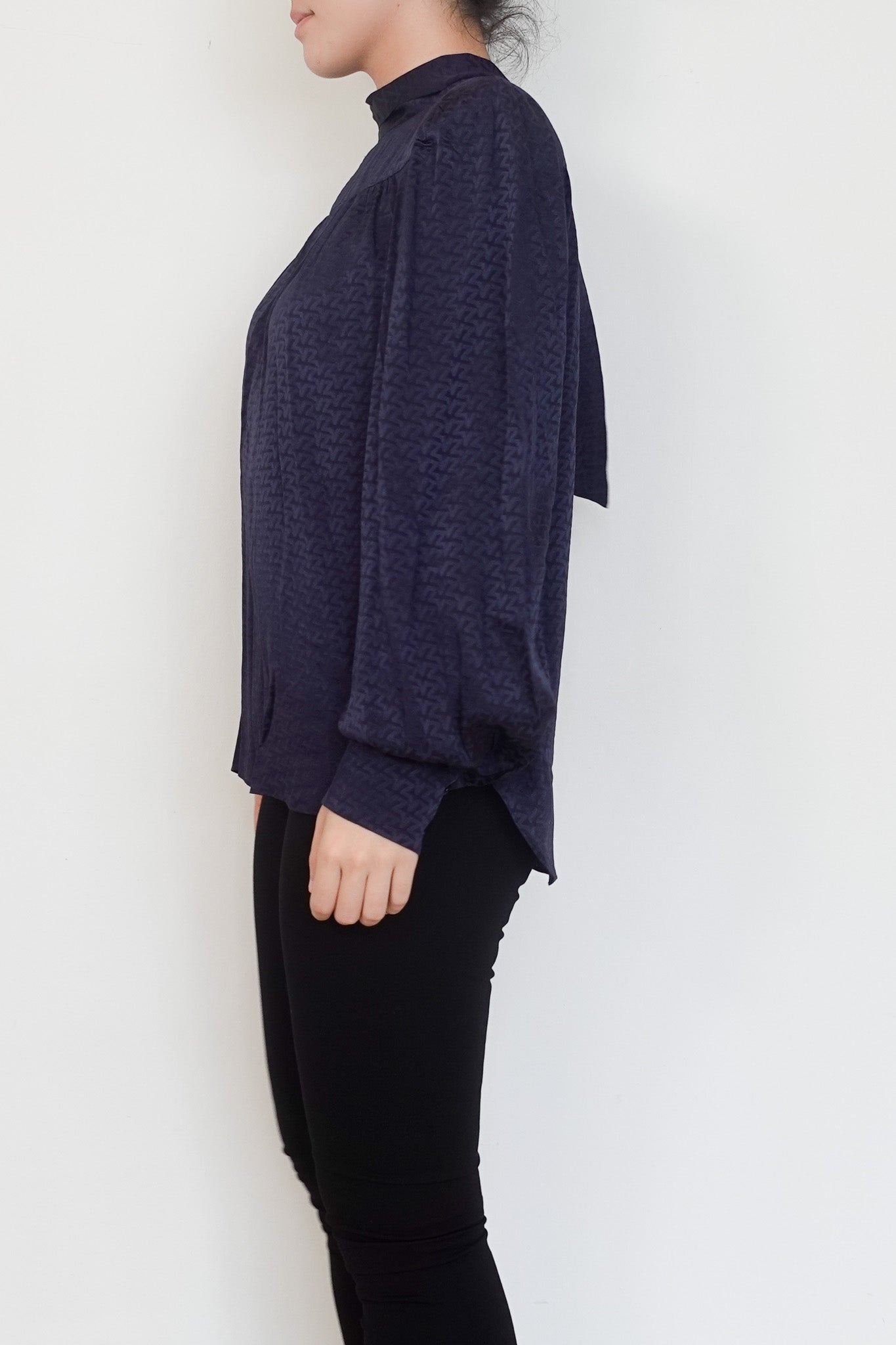 Zadig & Voltaire Navy Silk Blouse RRP £215 | Authentic Preloved