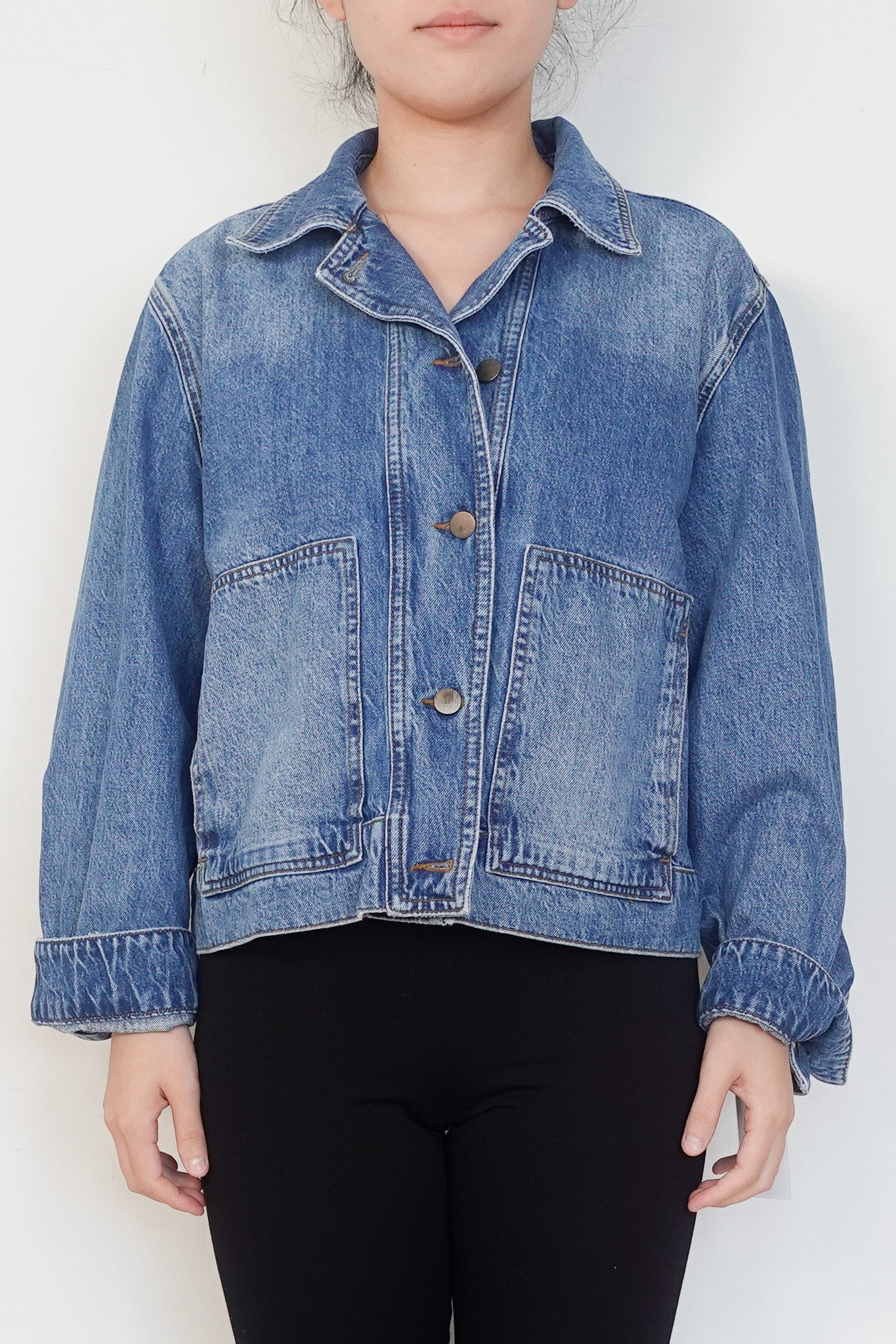 ME+EM Cropped Denim Jacket | Authentic Preloved - Reloved Again