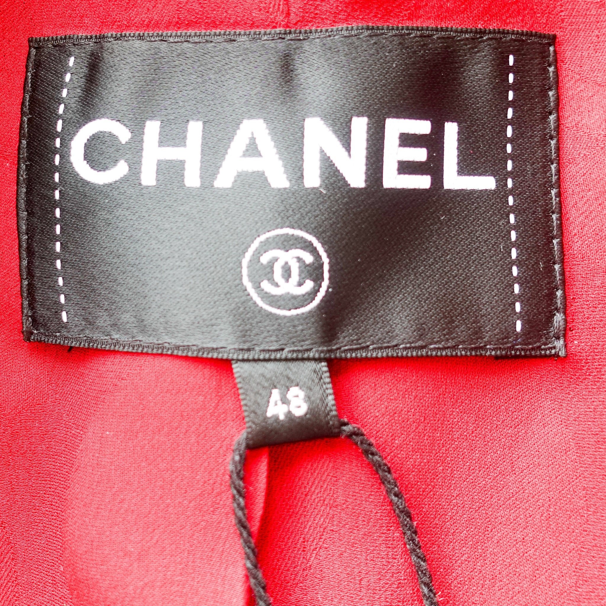 Chanel Red Boucle Jacket RRP £2300 | Authentic Preloved - Reloved Again
