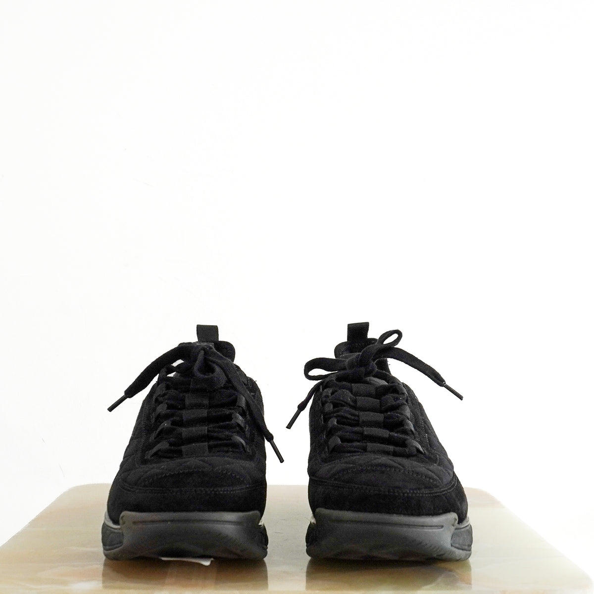 Chanel Suede Calfskin CC Trainers (RRP £1000) | Authentic Preloved