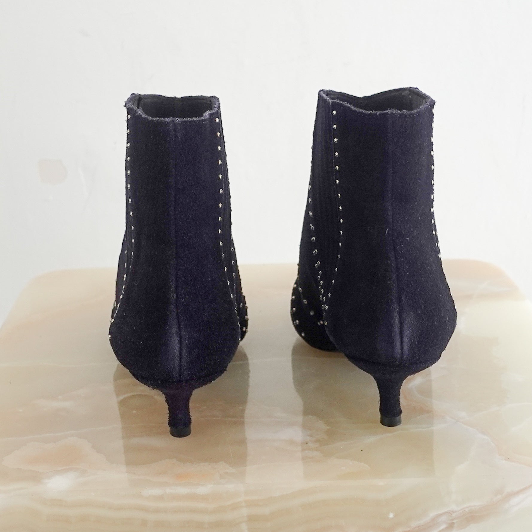 Suede kitten heel boots RRP £180