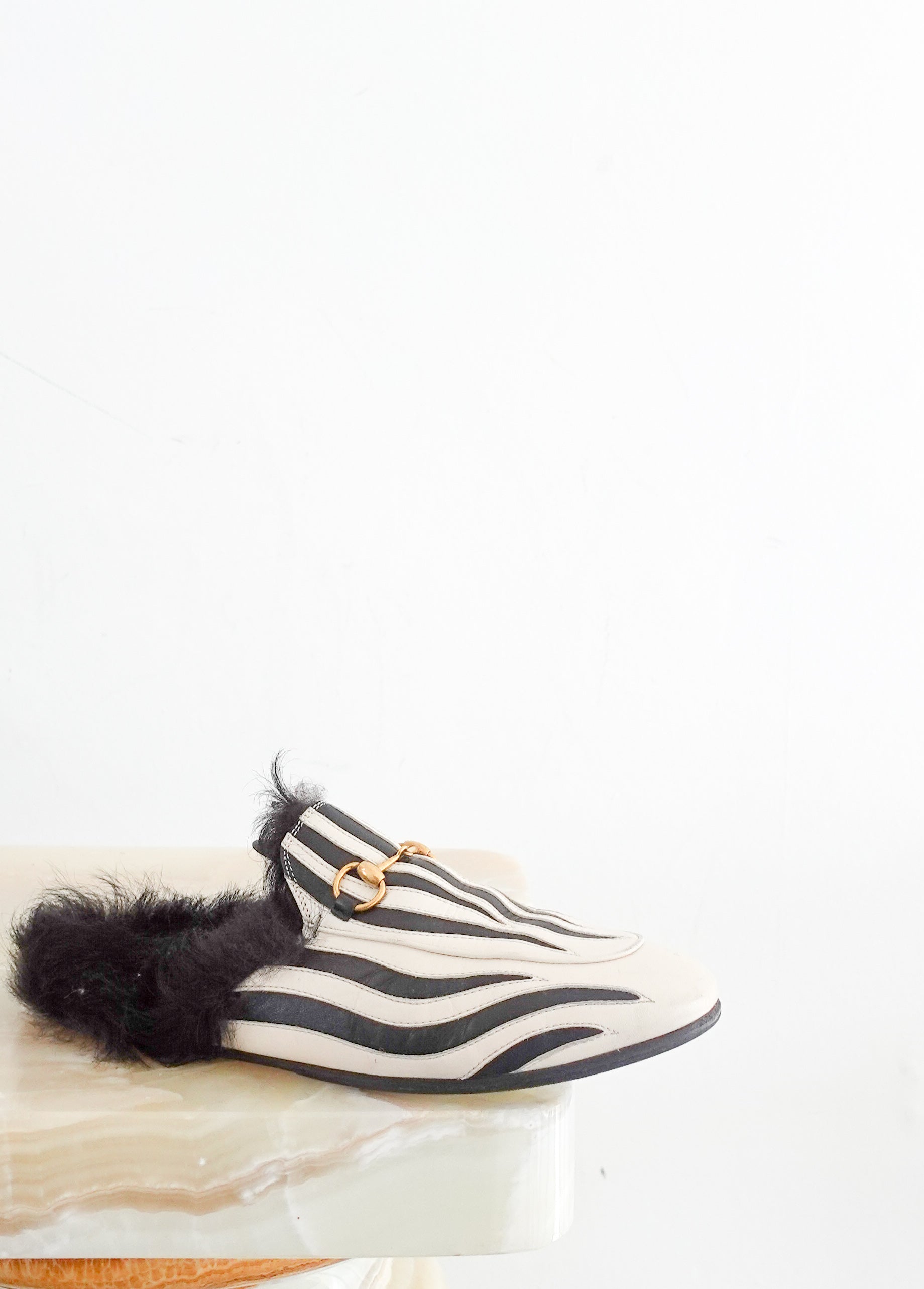 Princetown zebra print flats RRP £800