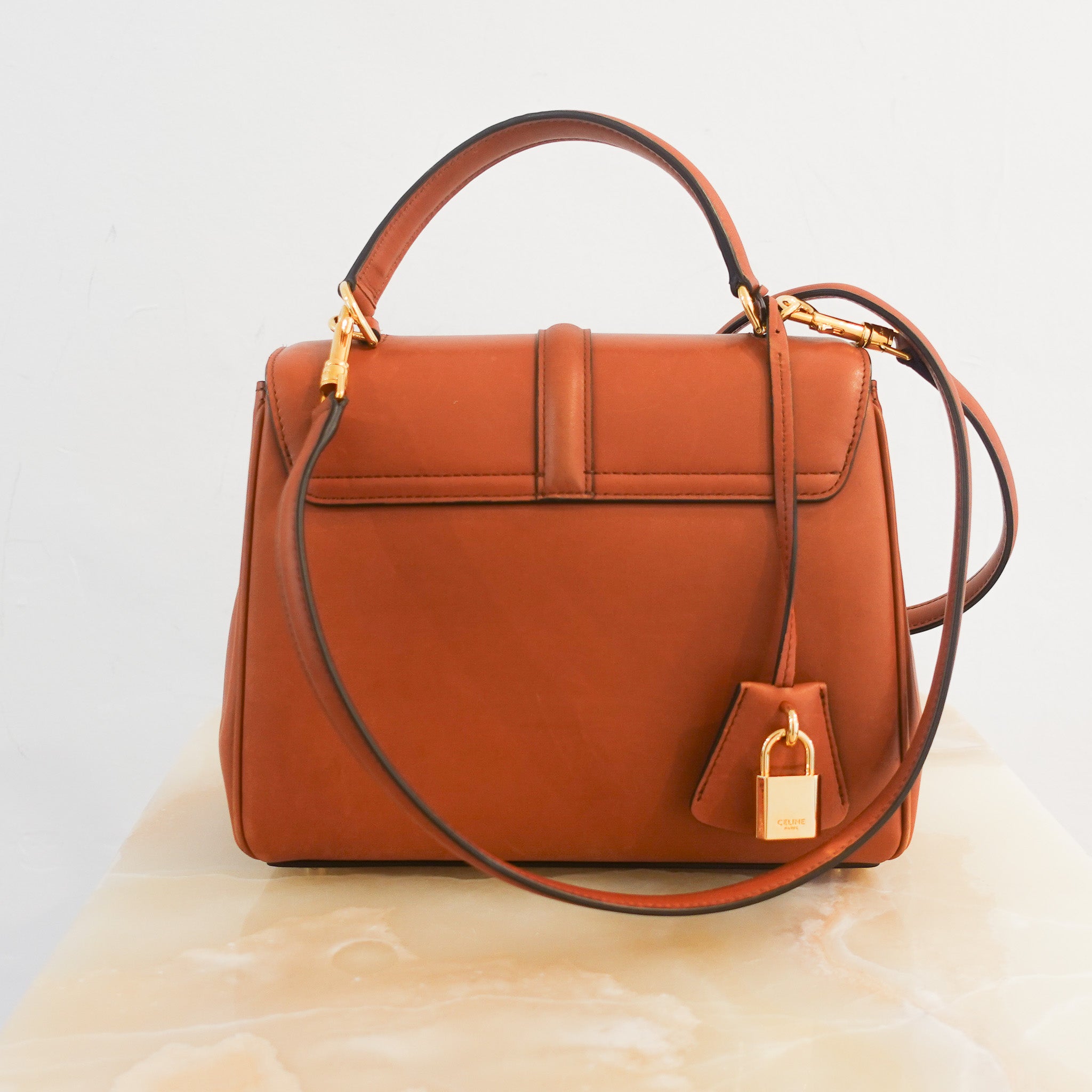 CURRENT SEASON Celine Classique 16 Small Handbag in Tan £3400 | Authentic Preloved - Reloved Again