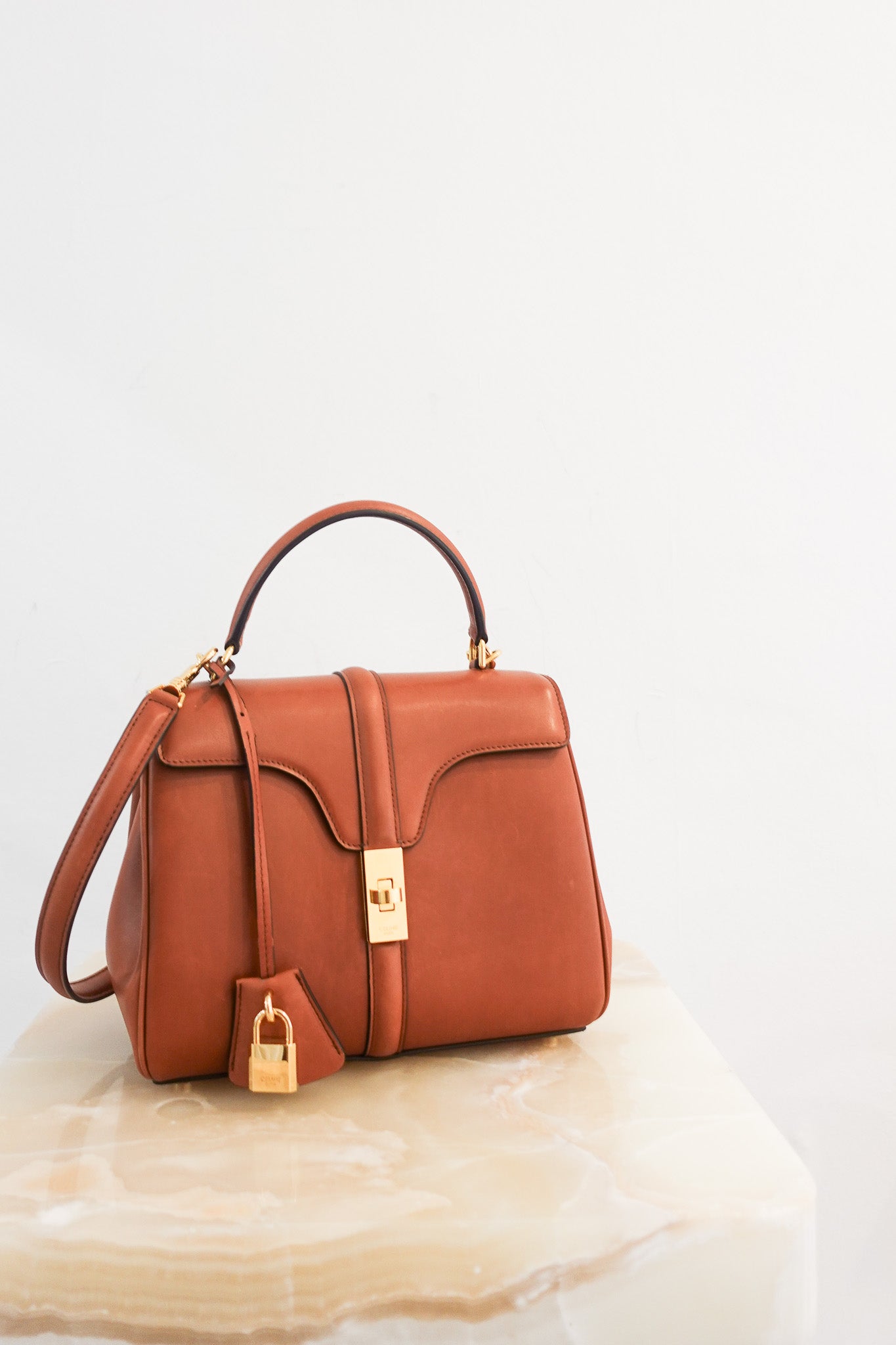 CURRENT SEASON Celine Classique 16 Small Handbag in Tan £3400 | Authentic Preloved - Reloved Again