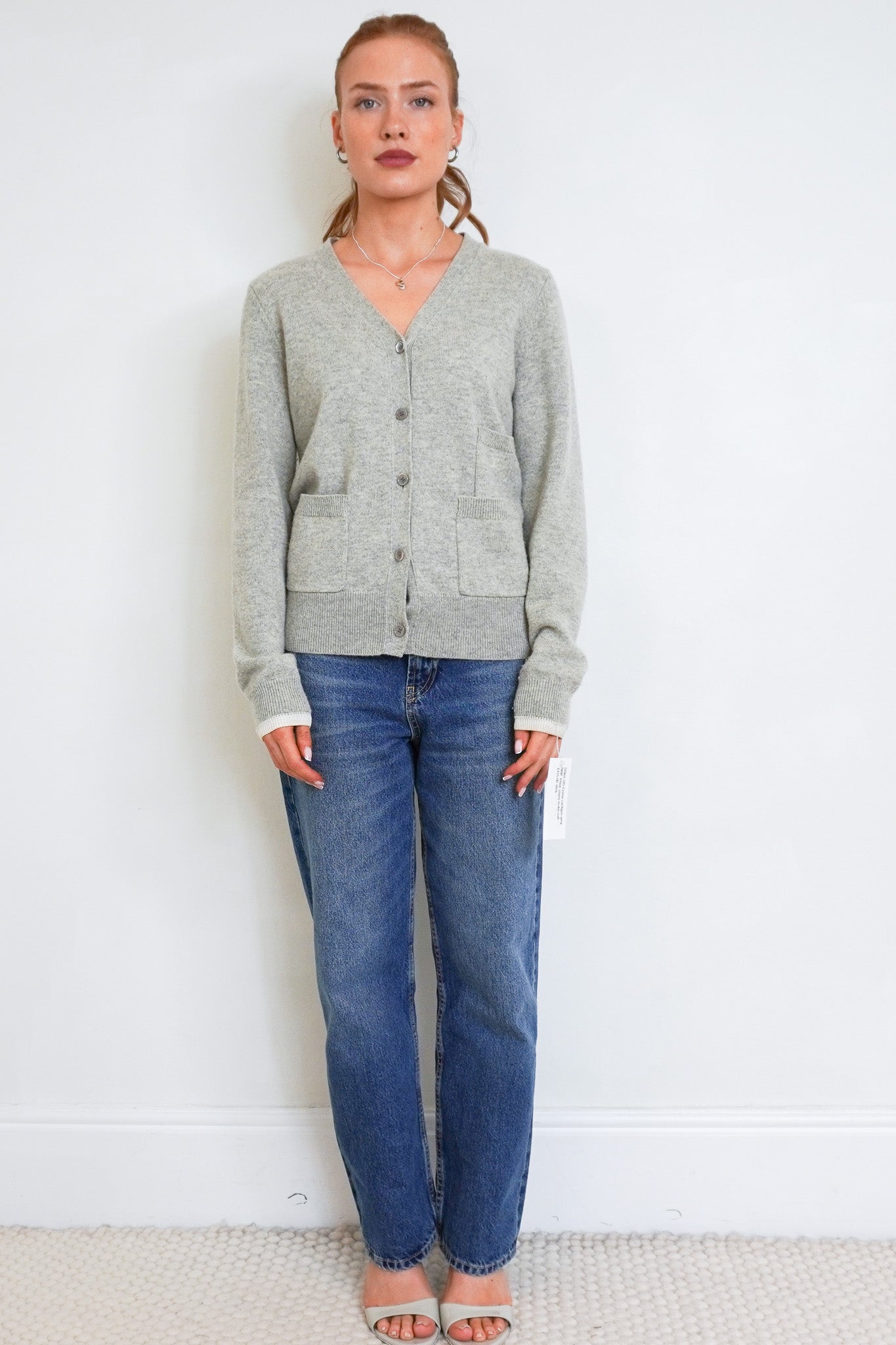 Celine Grey Cashmere Cardigan RRP £840 | Authentic Preloved - Reloved Again