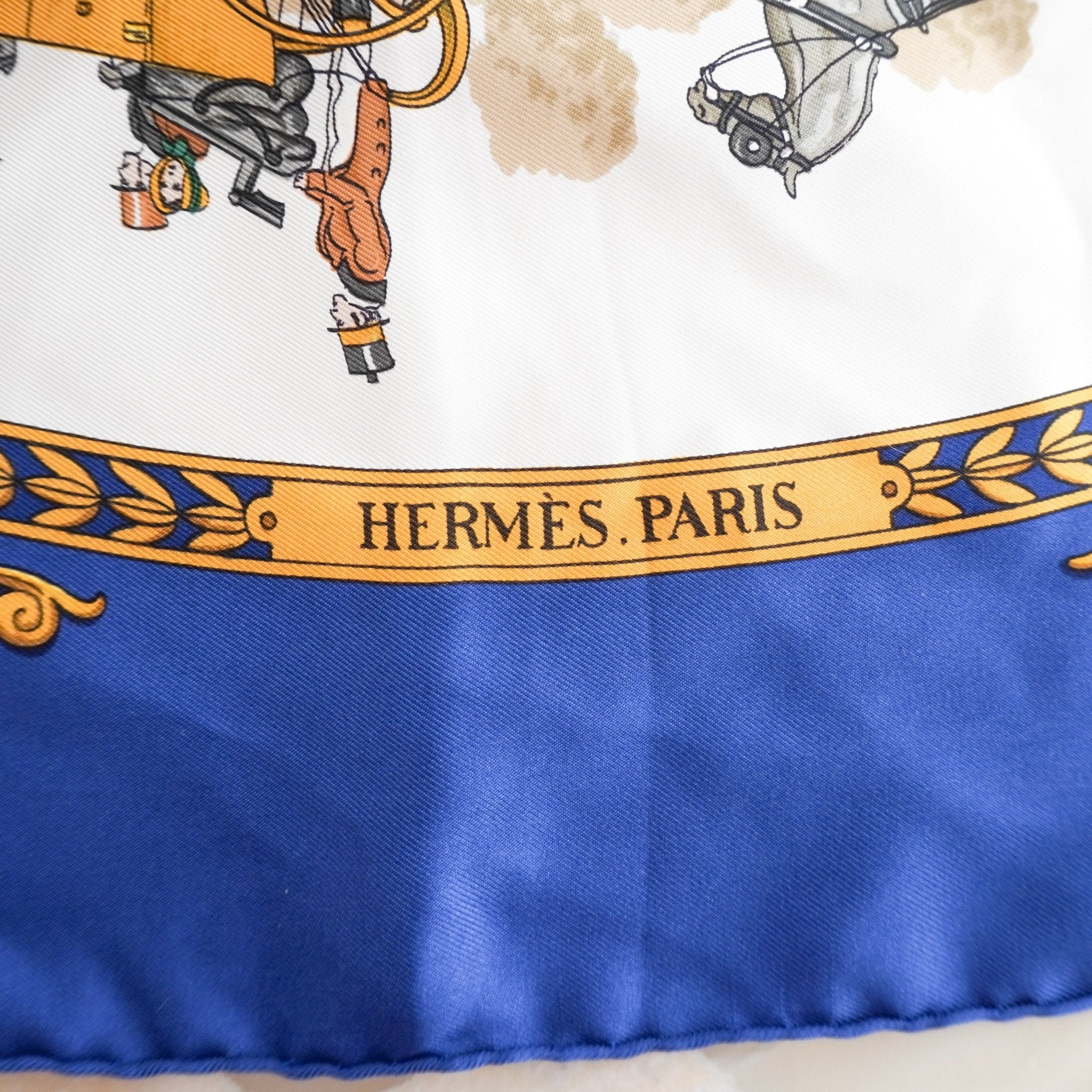 Hermès La Promenade de Longchamps Carré 90 Twill Scarf (RRP £520) | Authentic Preloved FINAL SALE - Reloved Again