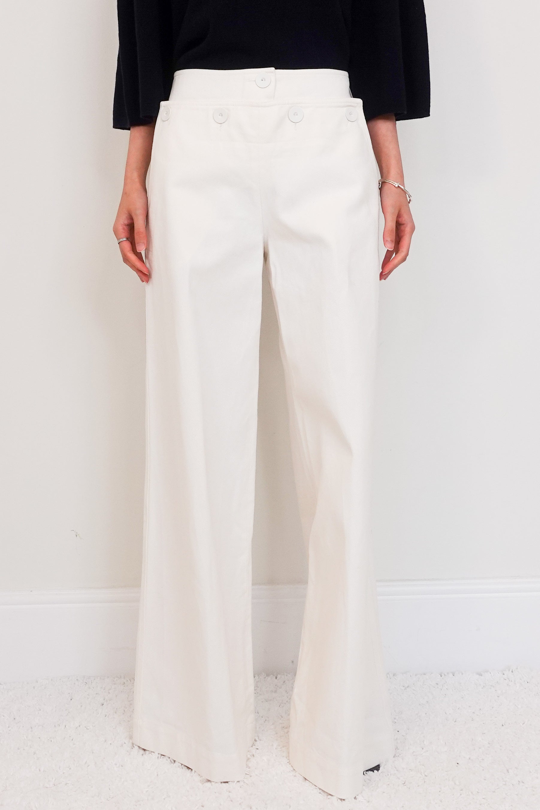 White Wide Leg Jeans RRP £265