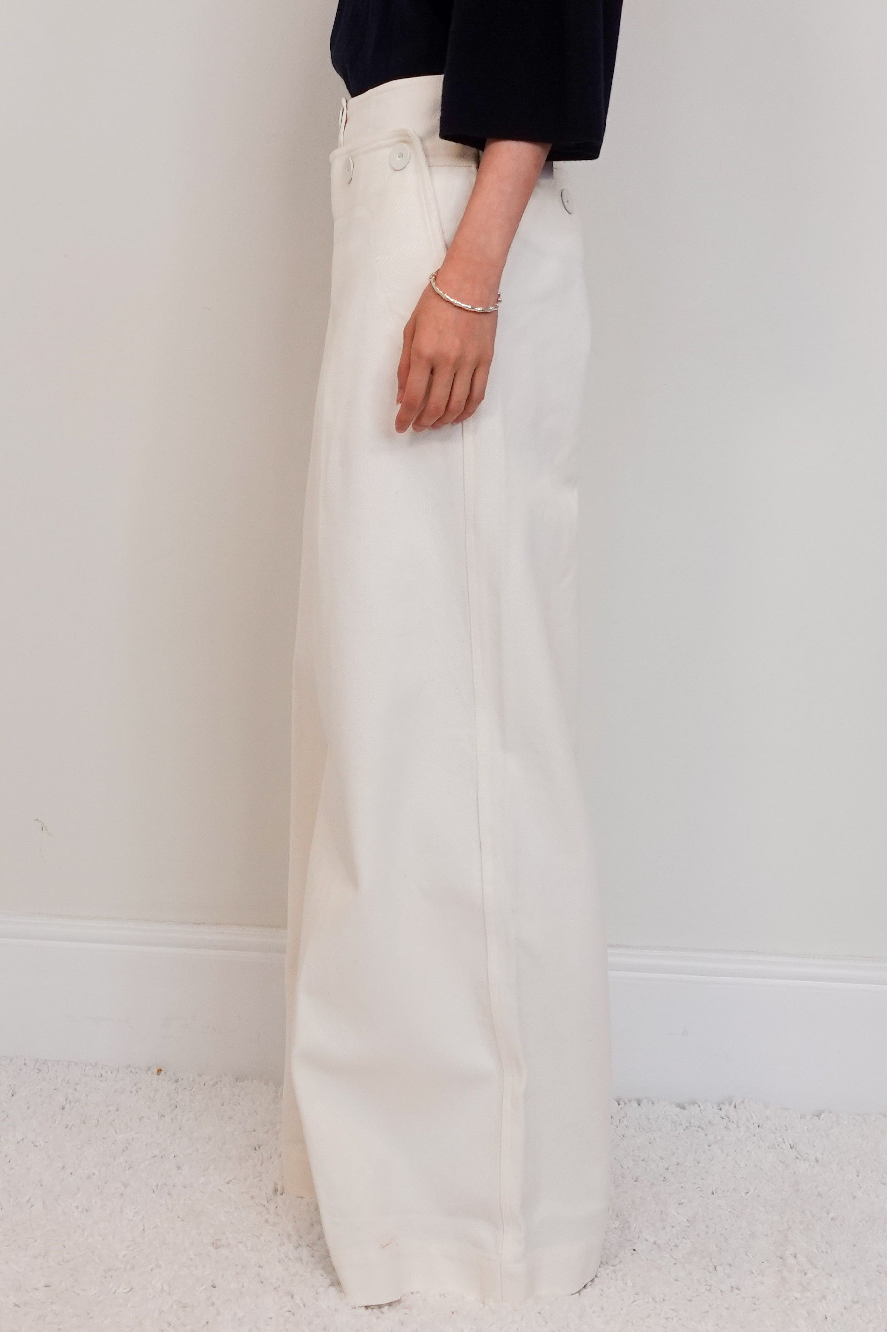 White Wide Leg Jeans RRP £265