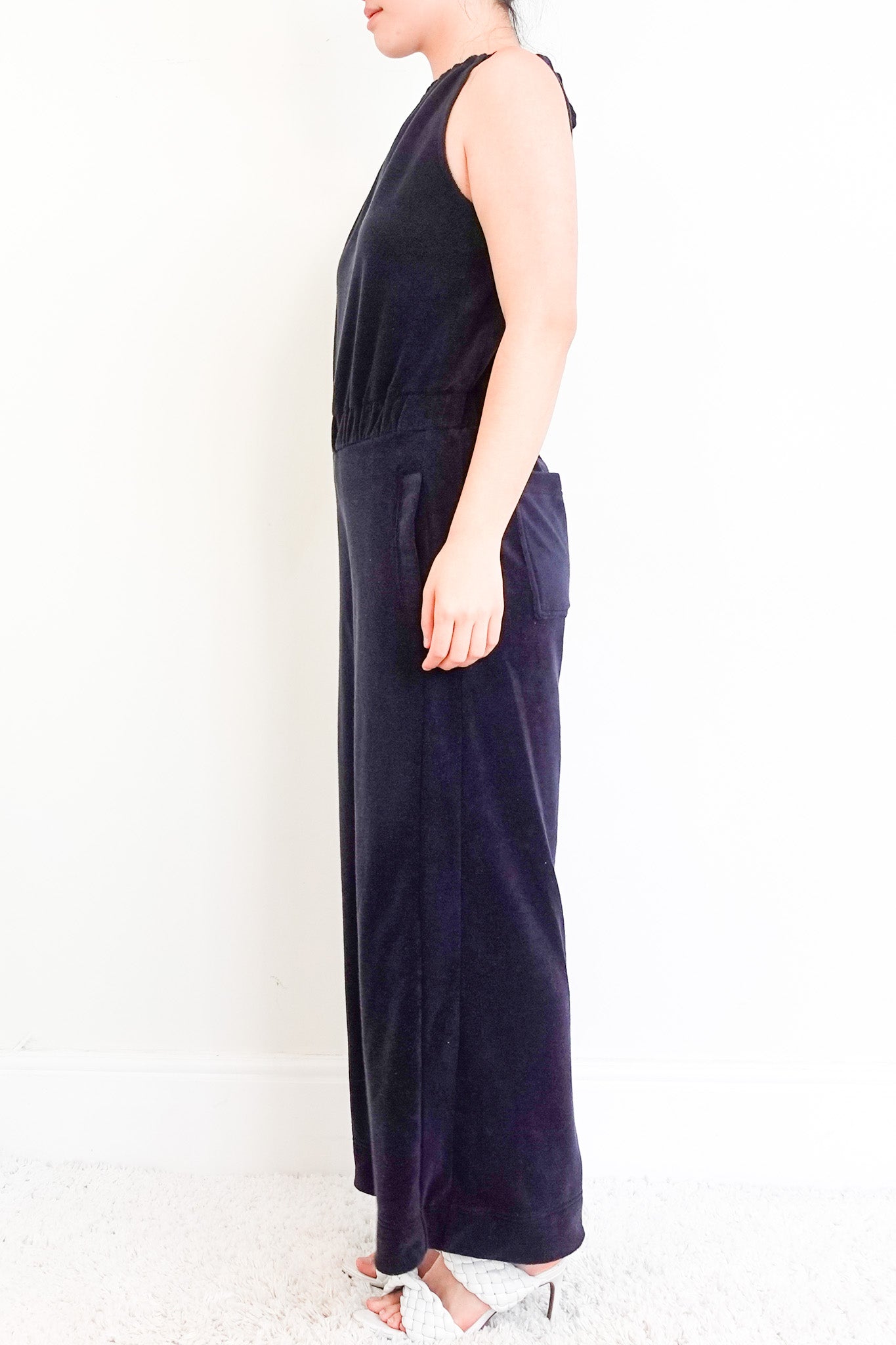 Towelling navy jumpsuit  RRP £125