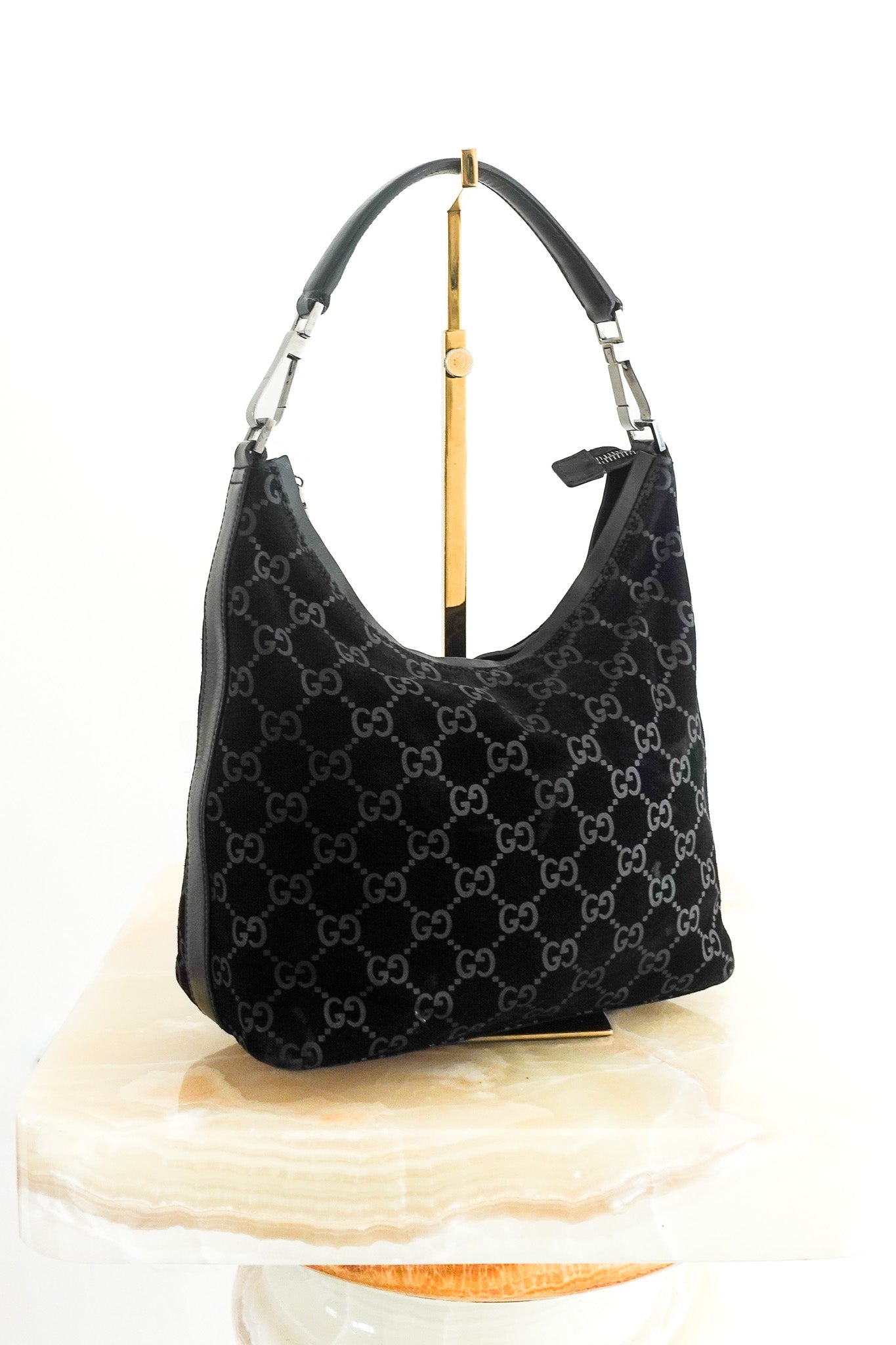 Vintage black monogram shoulder bag