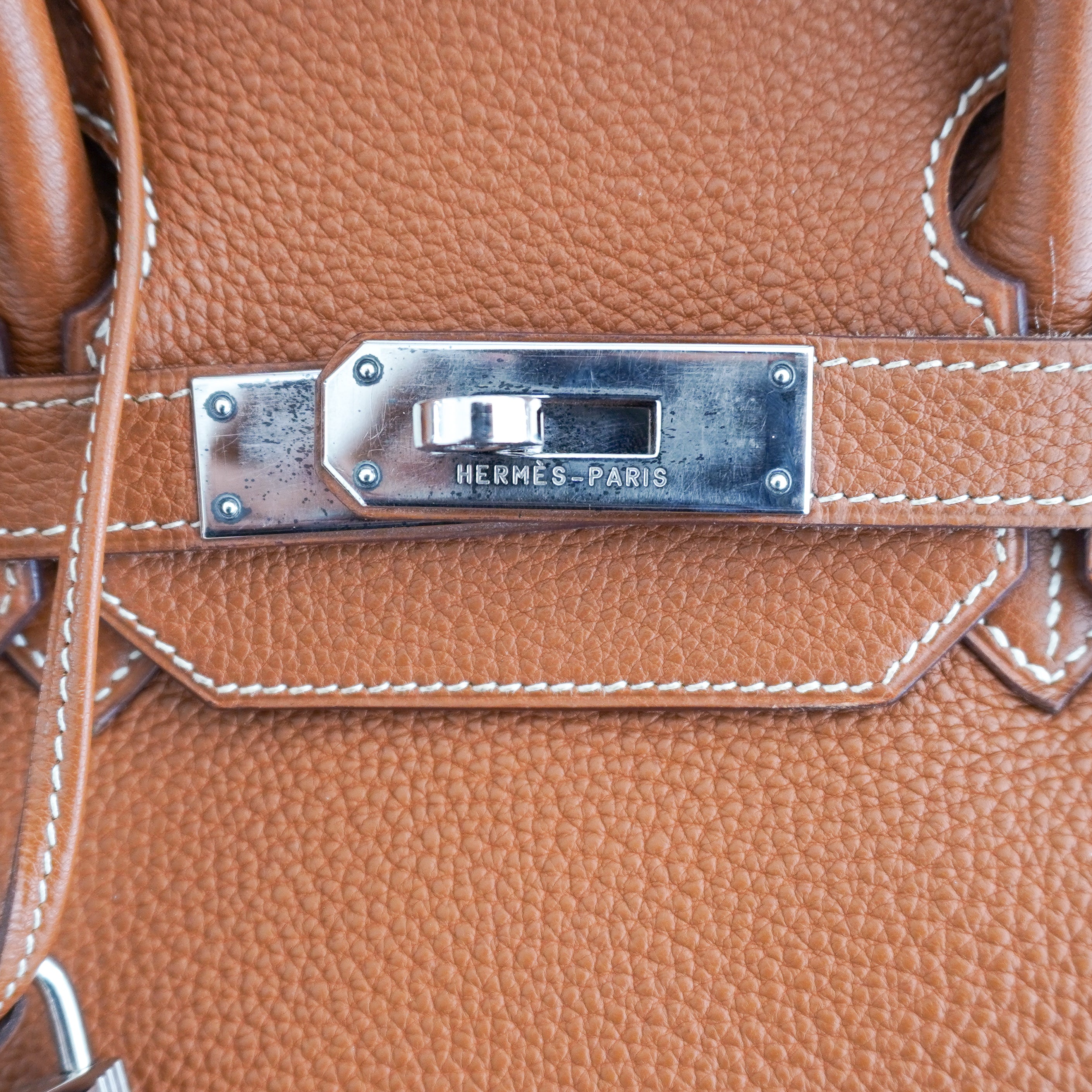 Hermès Birkin 35 Retourne in Gold Togo Leather with Palladium Hardware | Authentic Preloved