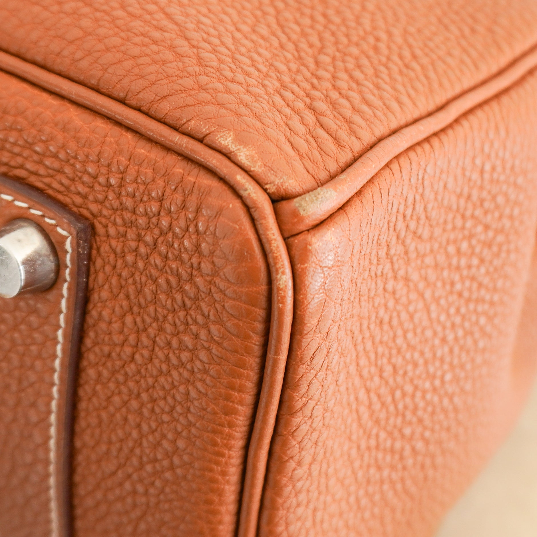 Hermès Birkin 35 Retourne in Gold Togo Leather with Palladium Hardware | Authentic Preloved