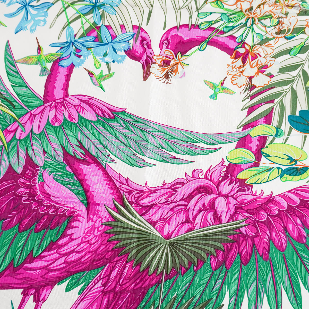 Hermès Flamingo Party Silk Carré 90 Scarf (RRP £520) | FINAL SALE Authentic Preloved - Reloved Again