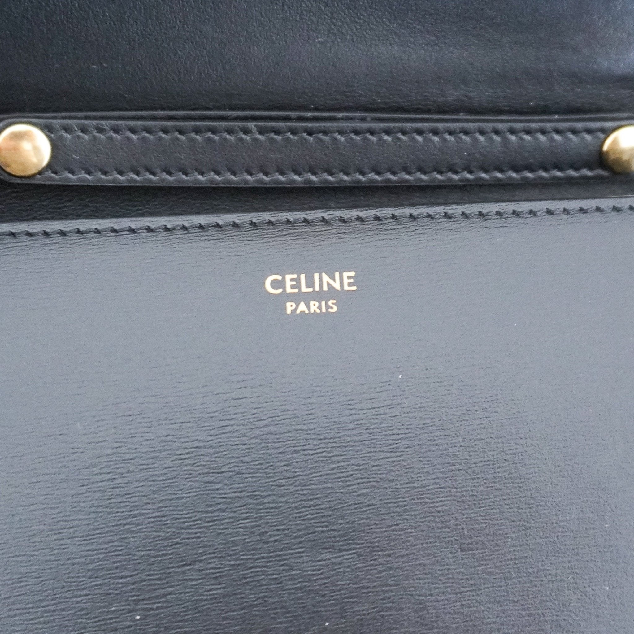 Celine Black Triomphe Chain Wallet (RRP 1500) | Authentic Preloved - Reloved Again