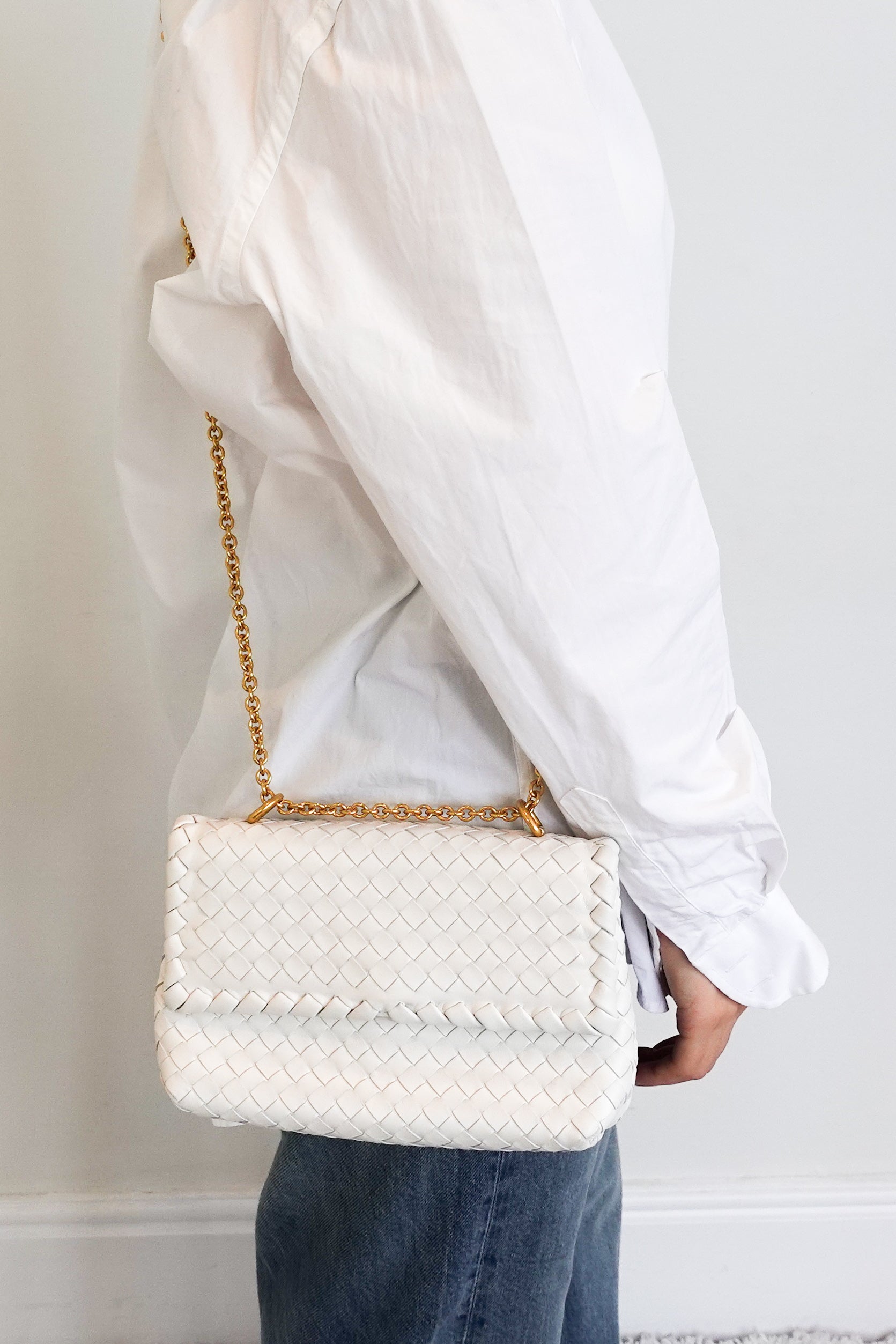 White quilted crossbody bag RRP £2000