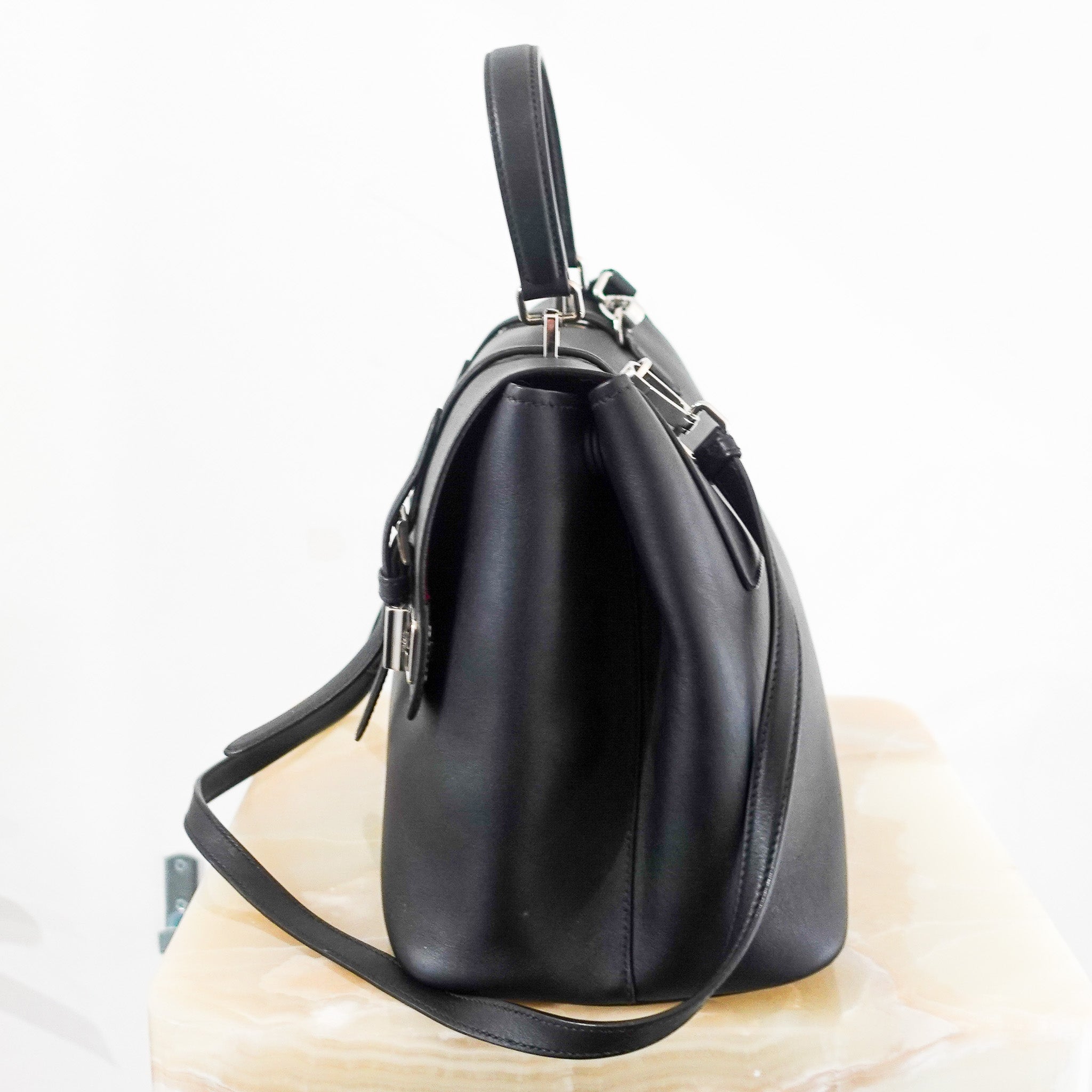 Paradigme black leather bag RRP £2.5k