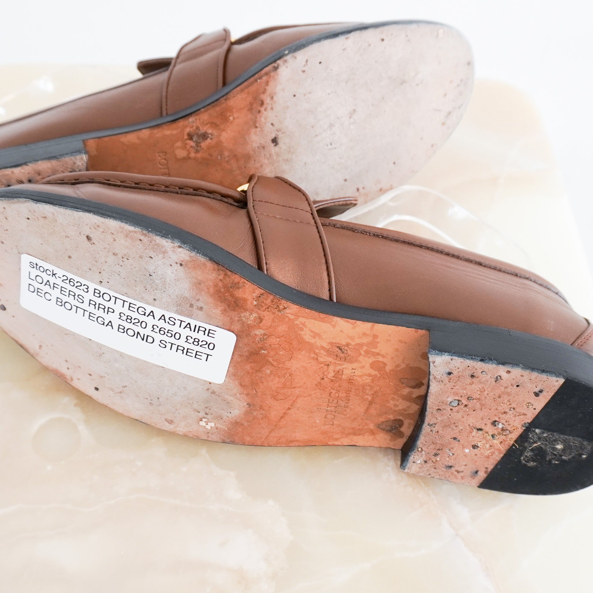 CURRENT SEASON Bottega Veneta Astaire Loafers in Brown RRP £890 | Authentic Preloved