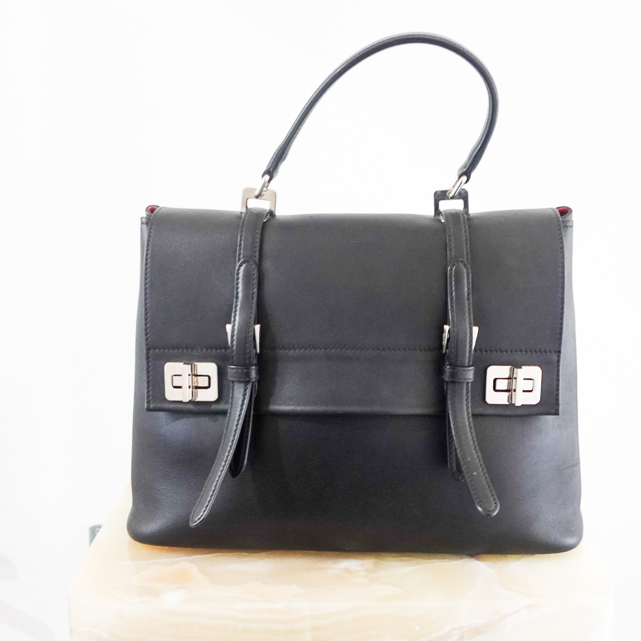 Paradigme black leather bag RRP £2.5k