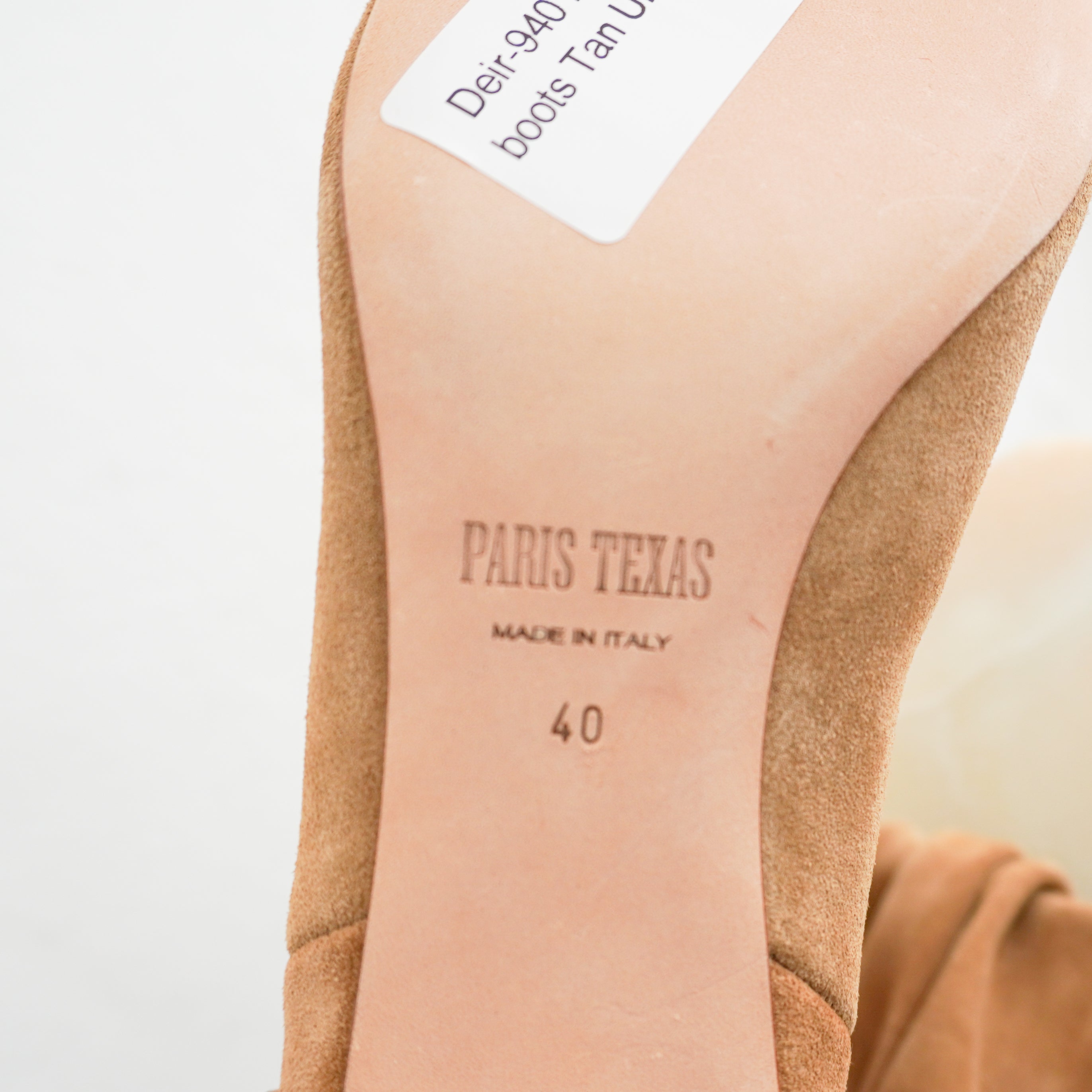 NEW Paris Texas Slouchy Suede Heeled Boots in Whisky (RRP £690) | Authentic Preloved