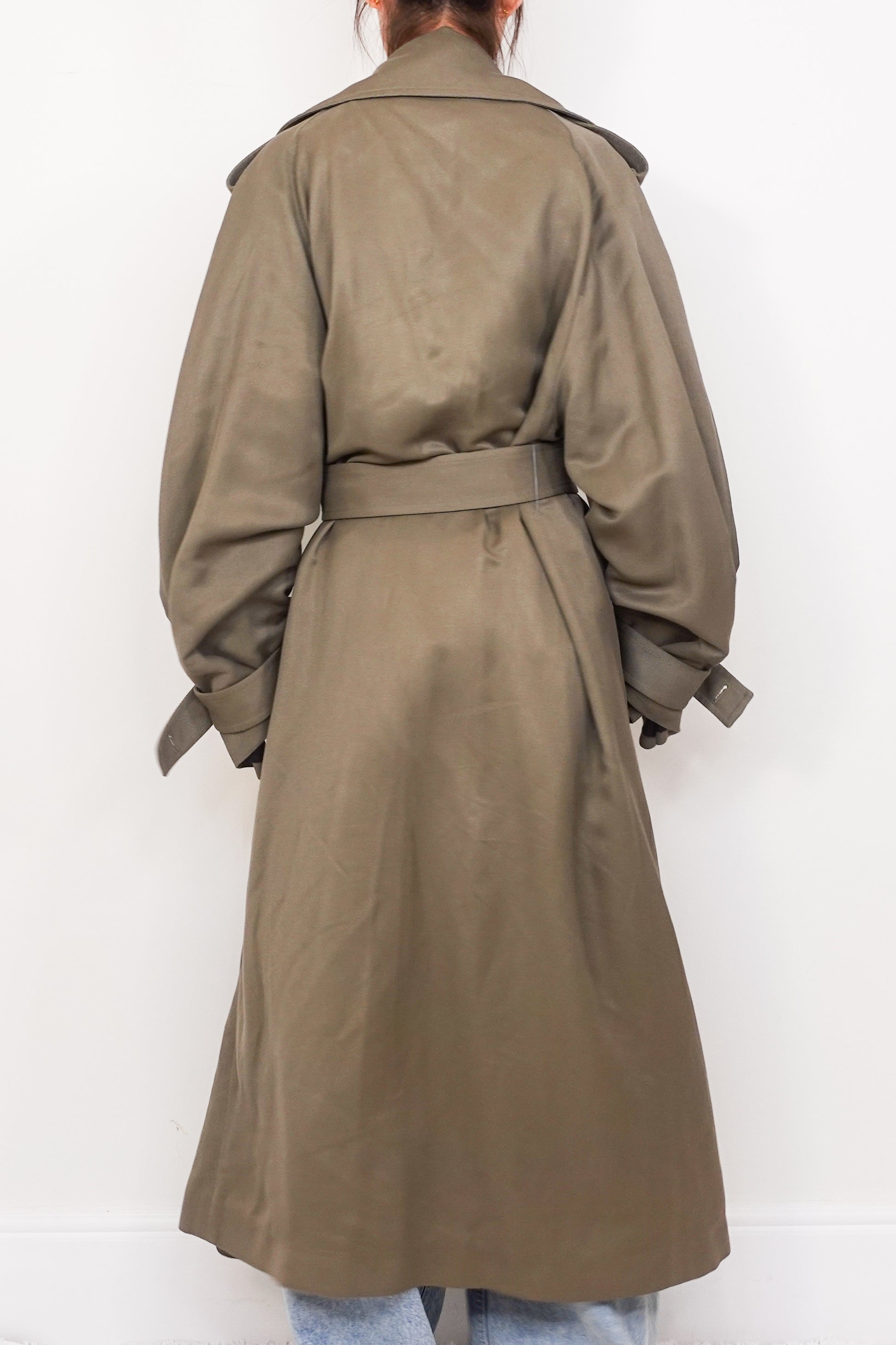 Green Khaki Trench Coat