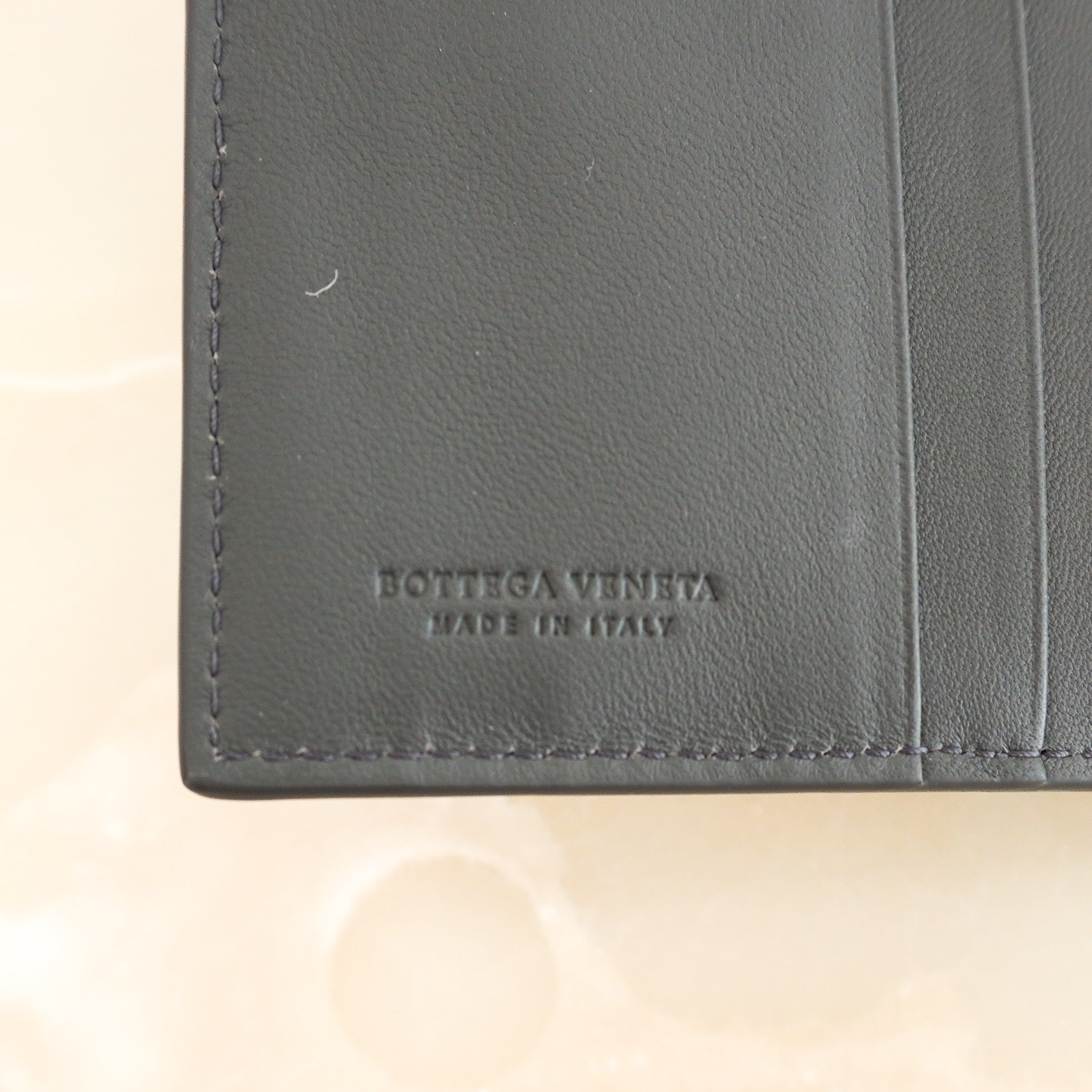 Bottega Veneta Grey Intrecciato Leather French Wallet (RRP £530) | Authentic Preloved