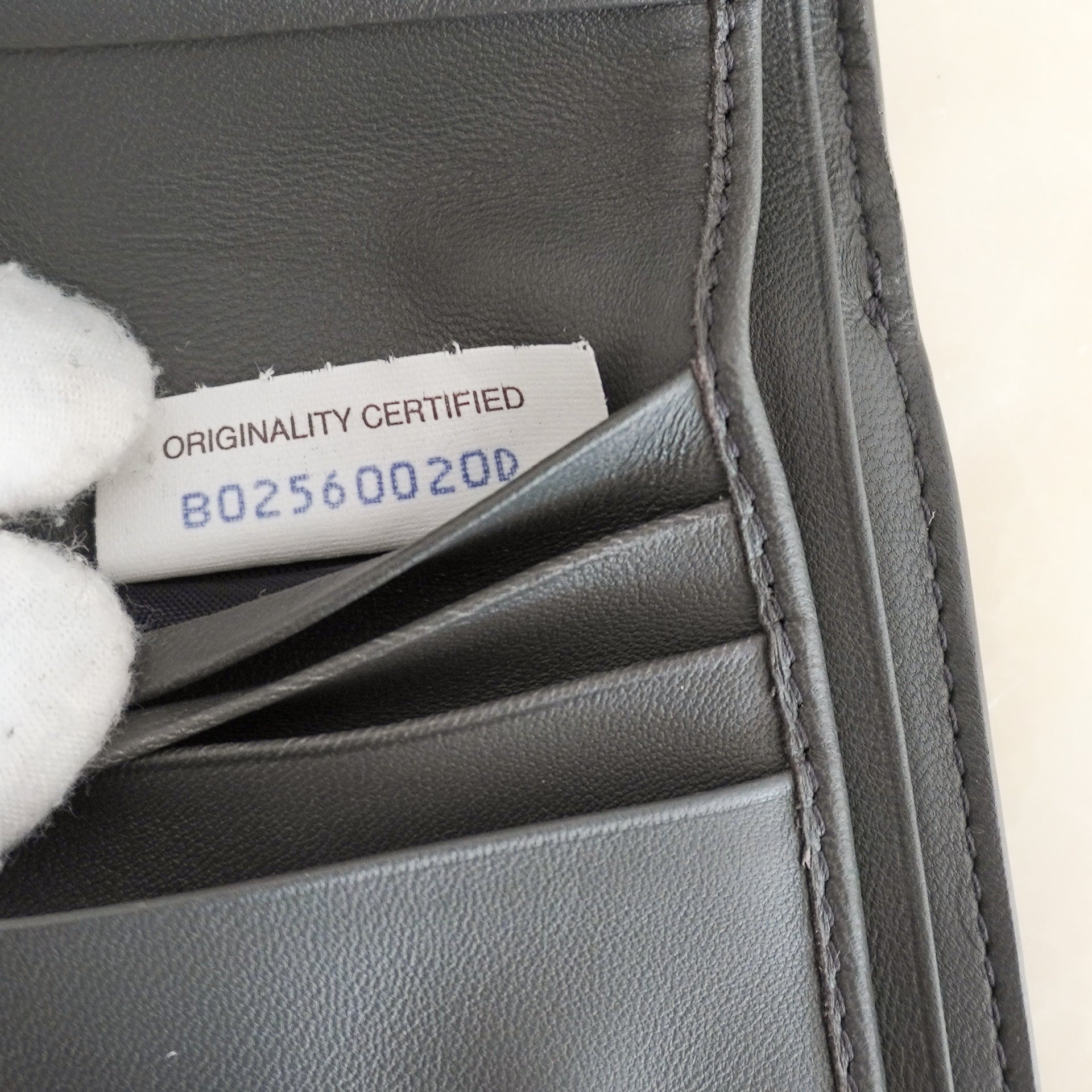 Bottega Veneta Grey Intrecciato Leather French Wallet (RRP £530) | Authentic Preloved