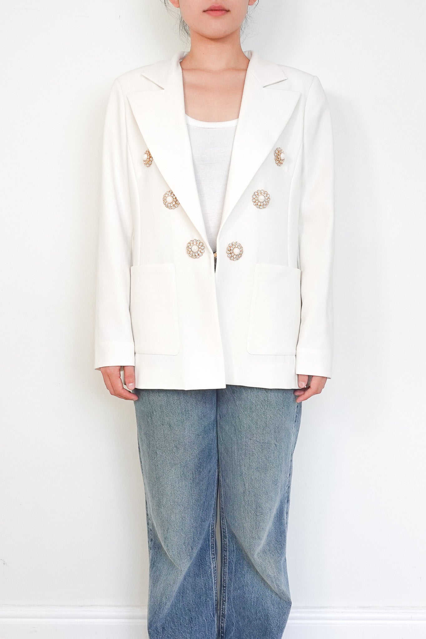 Edward Archour Cream Blazer RRP £800 | Authentic Preloved - Reloved Again