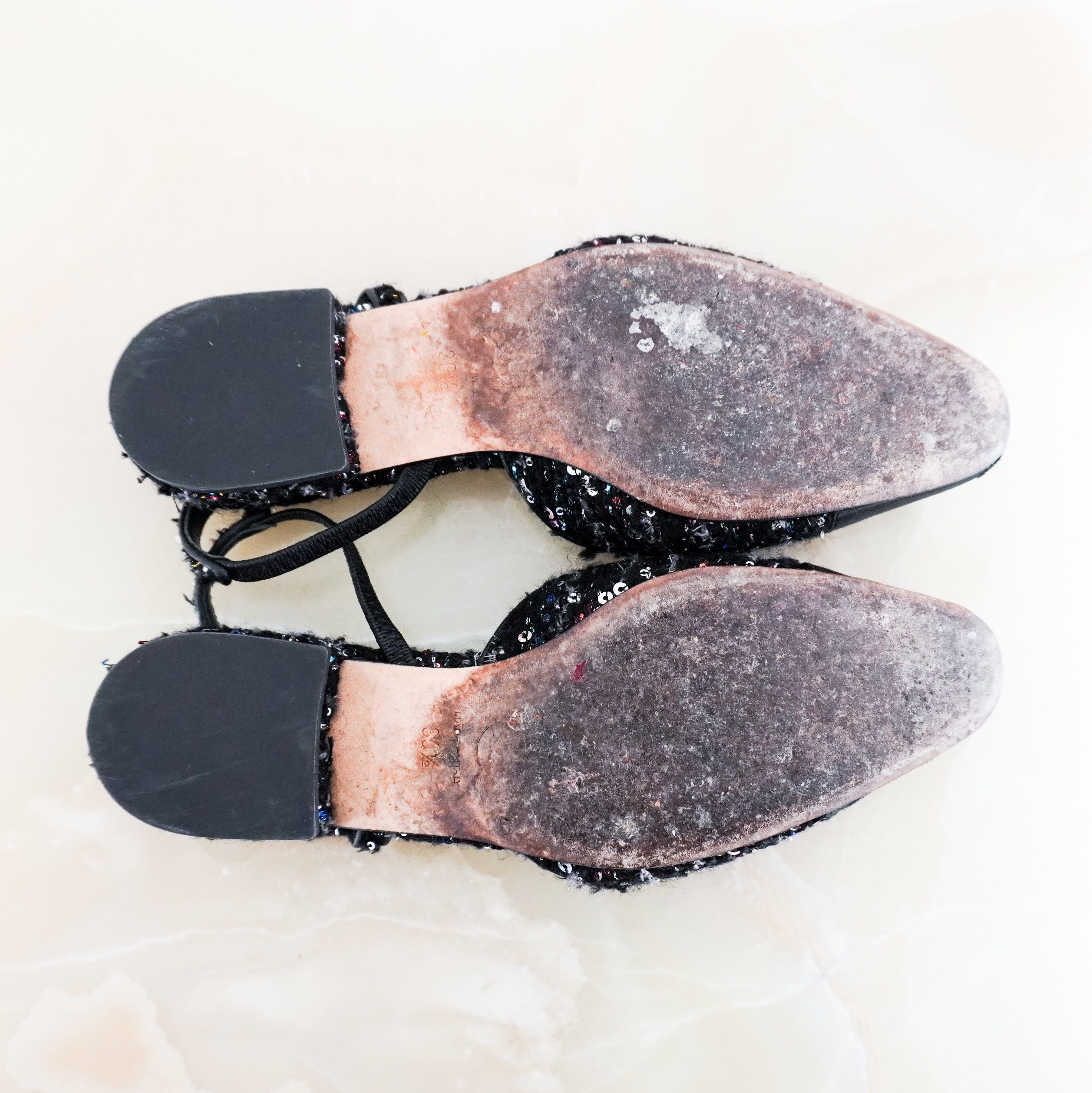 Chanel Black Tweed Slingbacks RRP £880 | Authentic Preloved