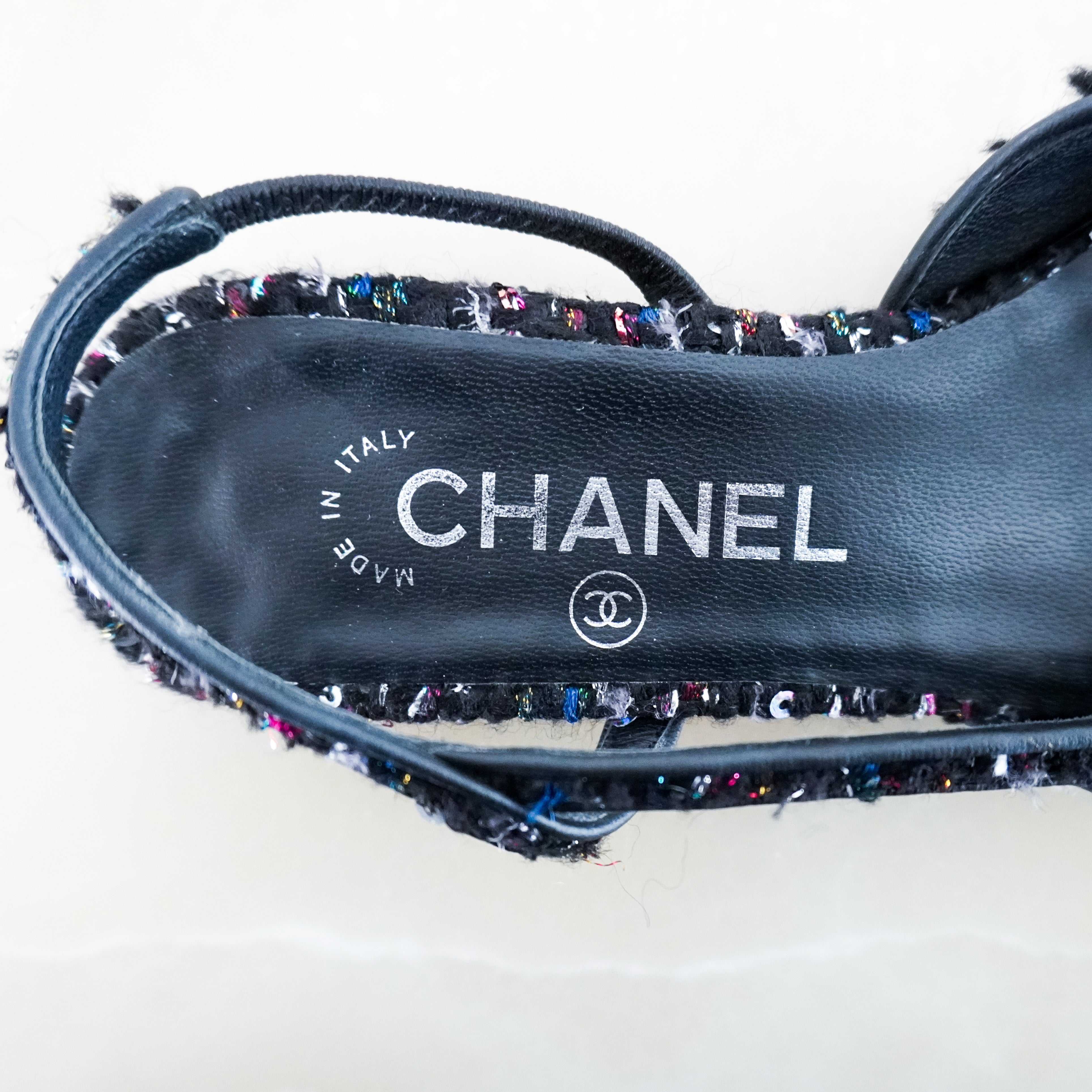 Chanel Black Tweed Slingbacks RRP £880 | Authentic Preloved