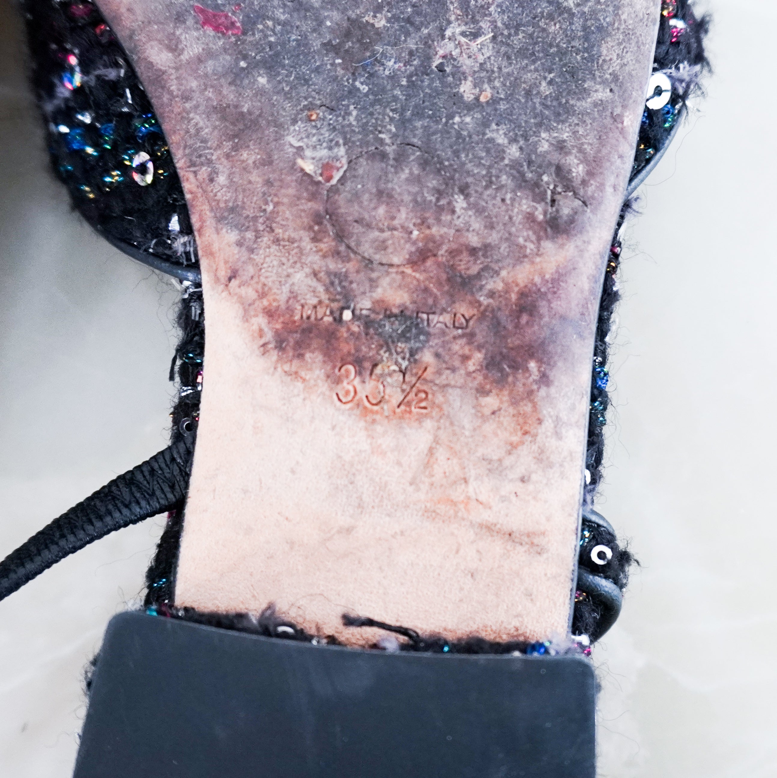 Chanel Black Tweed Slingbacks RRP £880 | Authentic Preloved