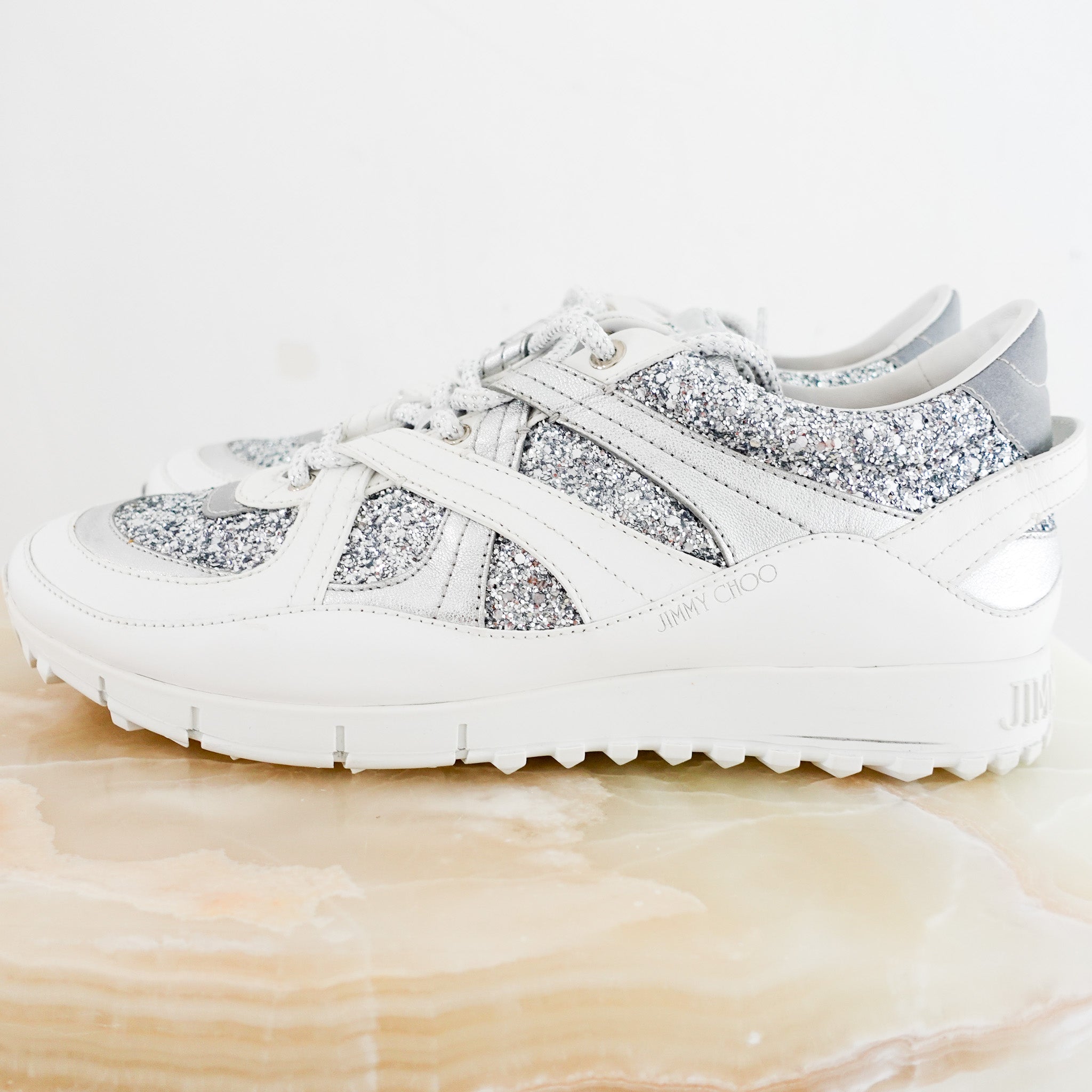 Jimmy Choo Seattle Sneakers RRP £595- Authentic preloved