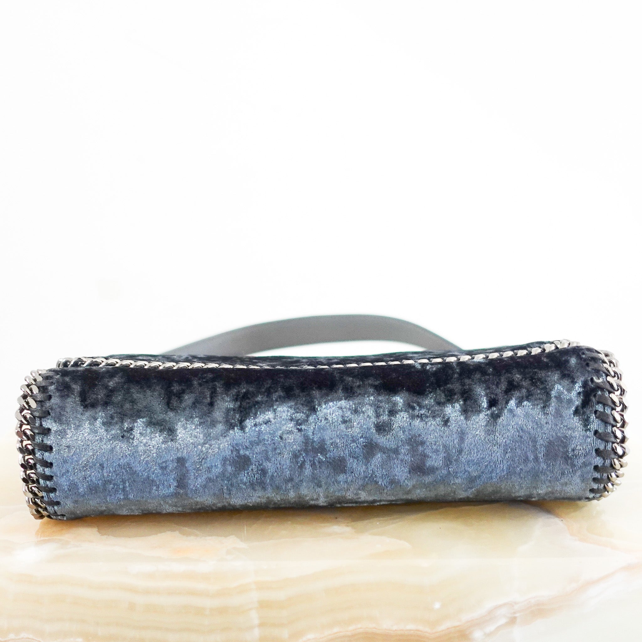 NEW Crushed blue velvet crossbody RRP £650