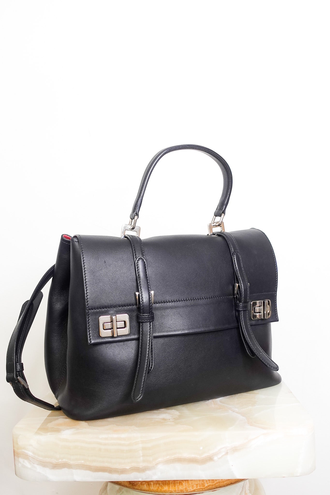 Paradigme black leather bag RRP £2.5k