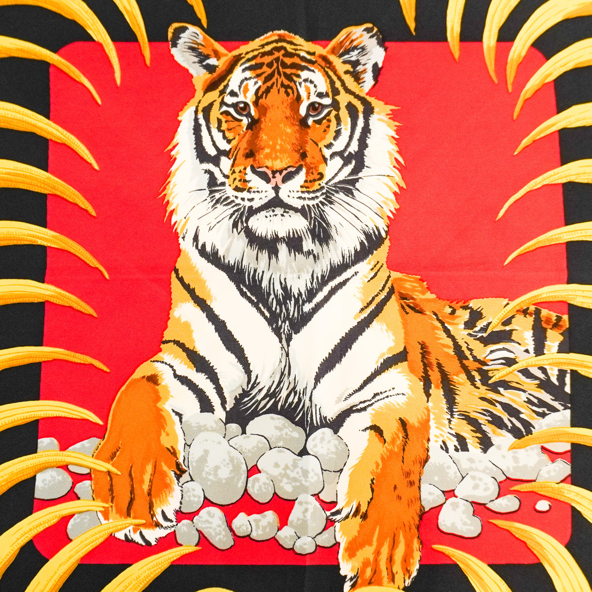 Hermès Carré 90 Silk Tiger Print Scarf (RRP £520) | FINAL SALE Authentic Preloved