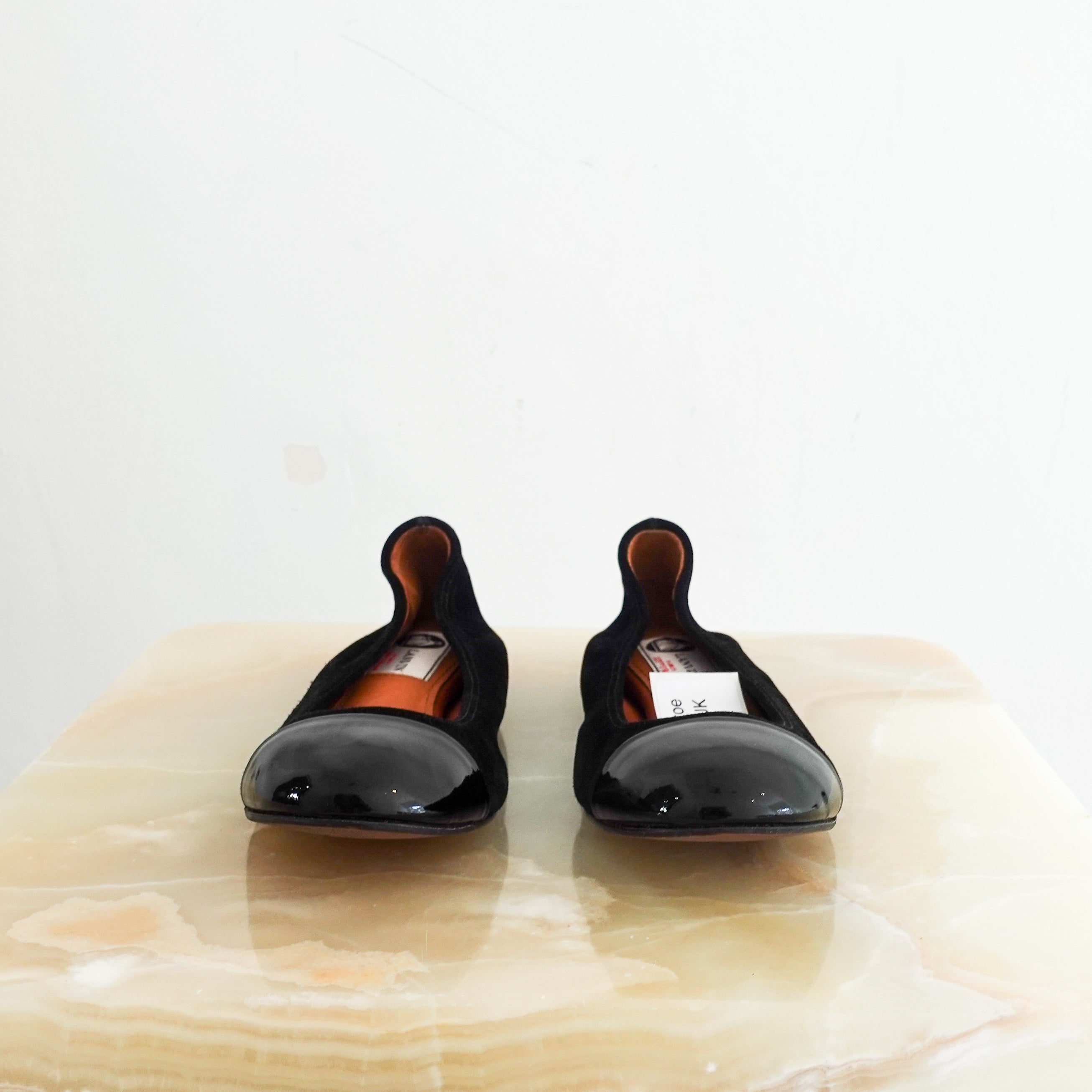 Black suede ballet flats RRP £320