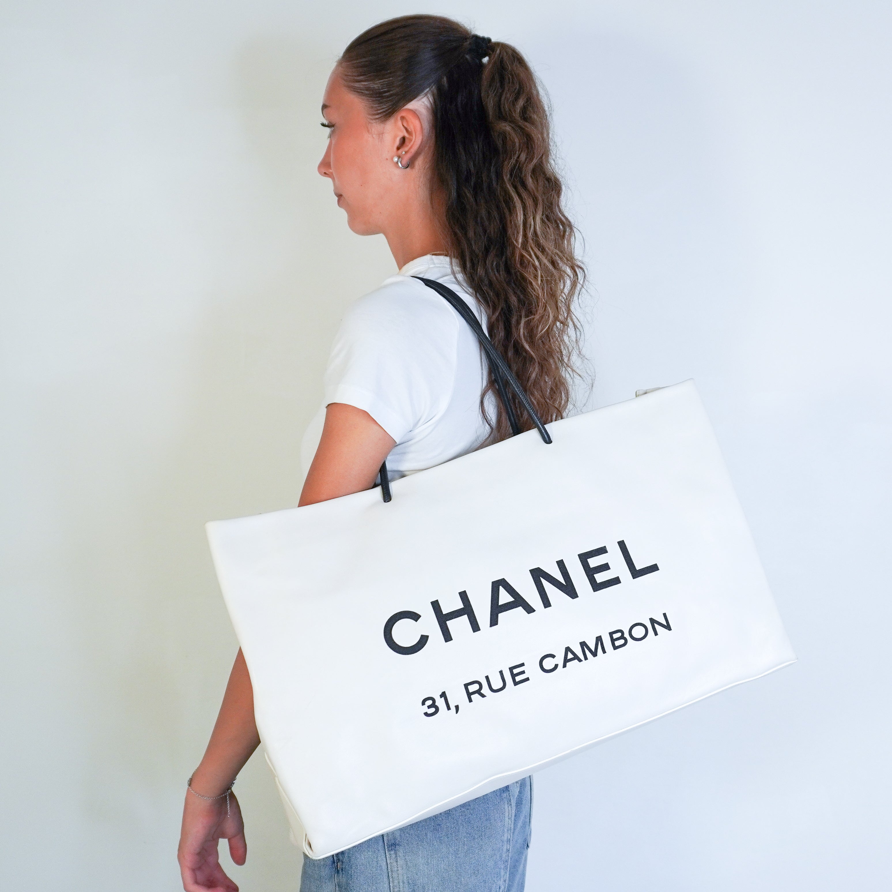 Chanel Essential 31 Rue Cambon White Tote Bag (RRP £2100) | Authentic Preloved
